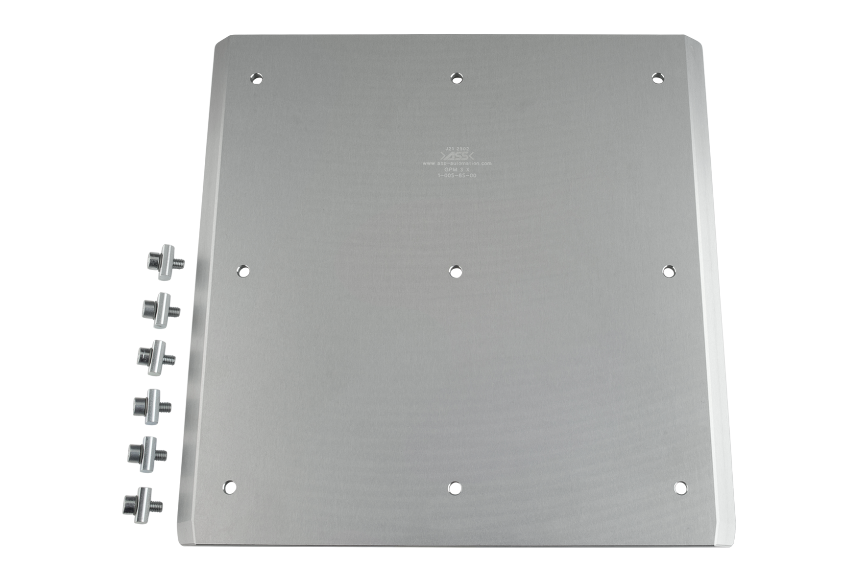 GPM 3 Gripper (EOAT) Base Plate recommended for profile: X-Profile, : Type 1 = 6x channel nut M5 + screws, Recommended max. handling weight: 40 kg, Size: 3