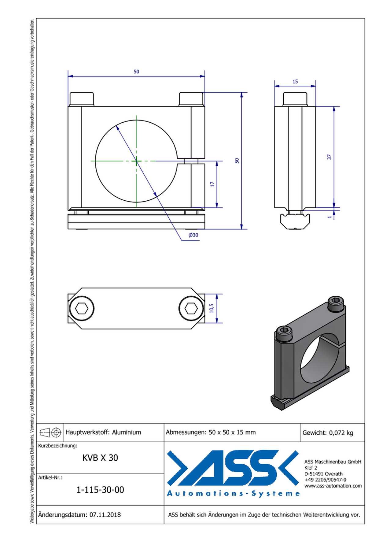 KVB X 30 Cross Connector