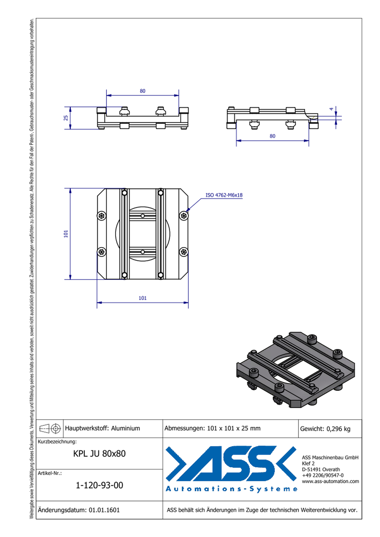 KPL JU 80-80 Cross Joint Connector, form-locking