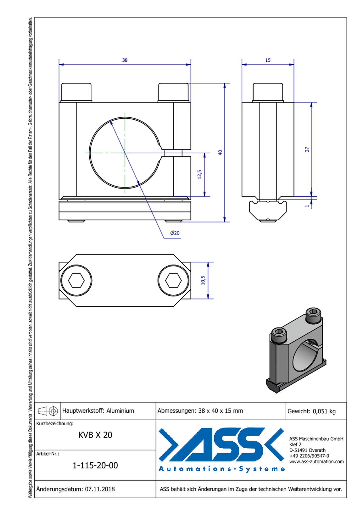 KVB X 20 Cross Connector