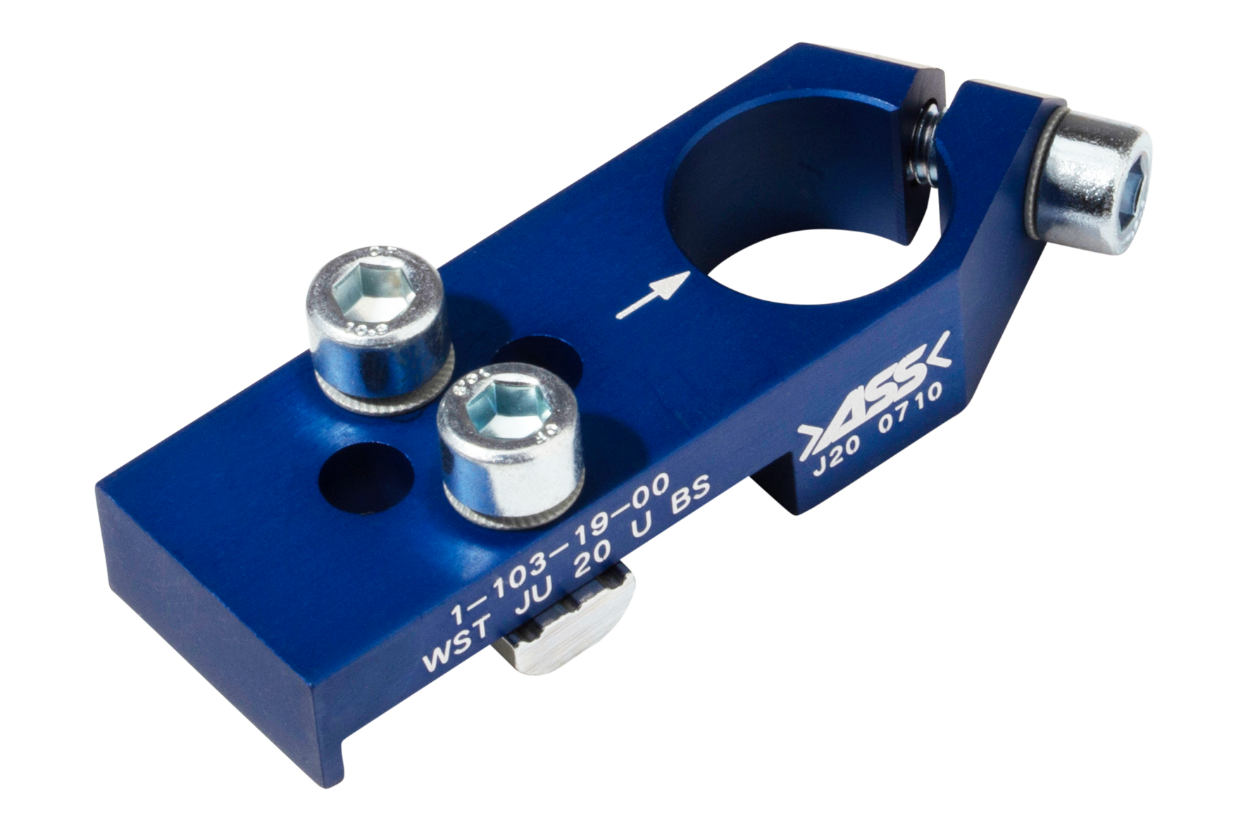 WST K 20 U BS Angle Clamp universal, Blue Scale Compatible to: JU-40-40; JU-80-40, Clamping Ø: 20 mm