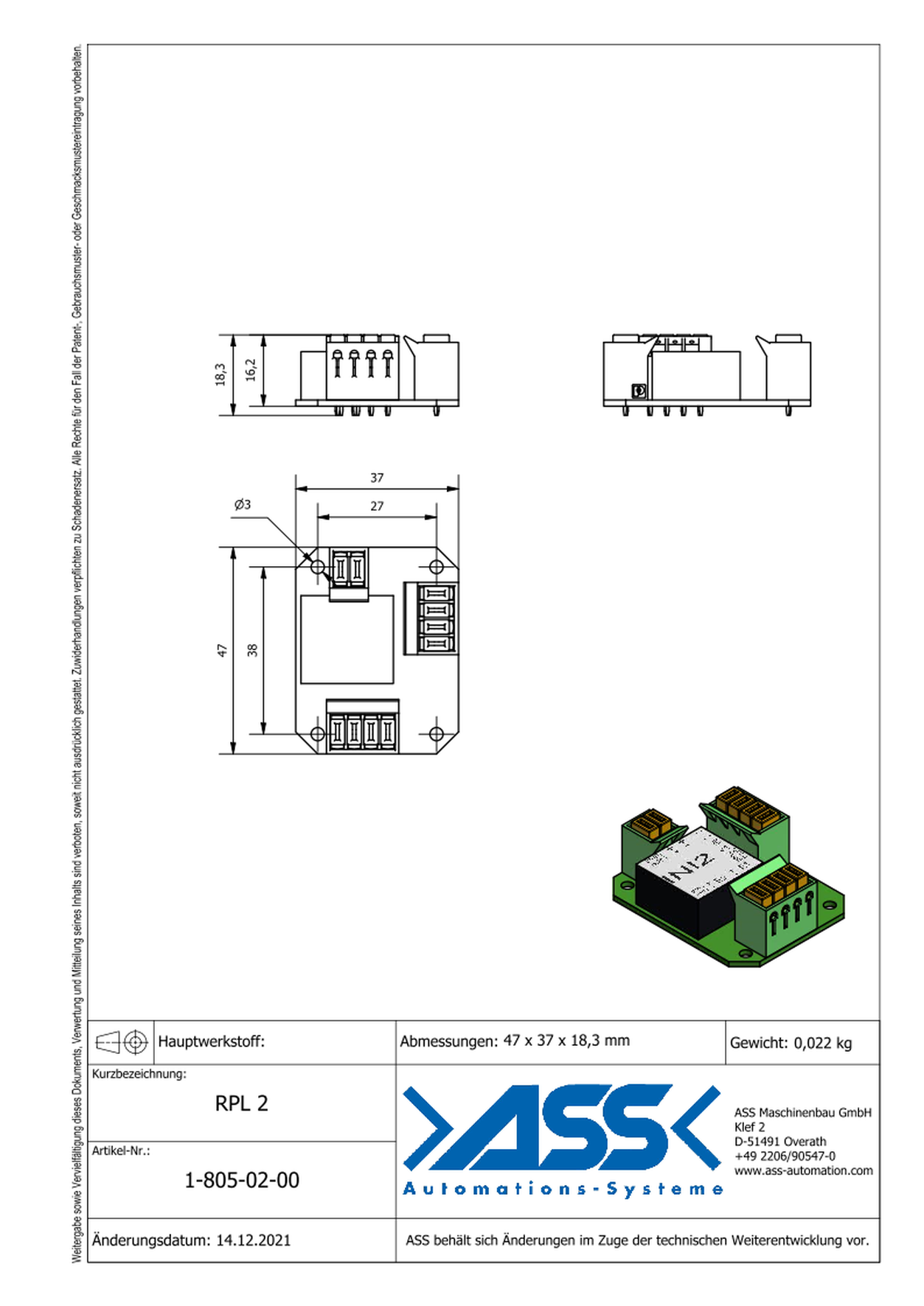 RPL 2 Relay Board