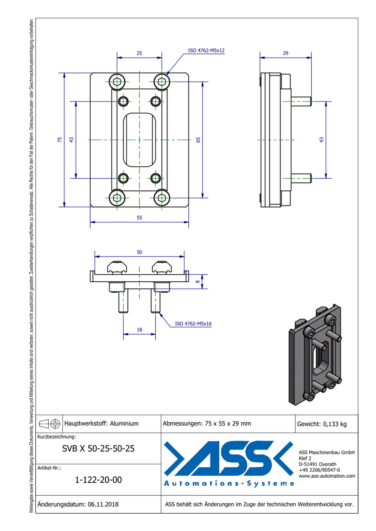 SVB X 50-25-50-25 Butt Connector