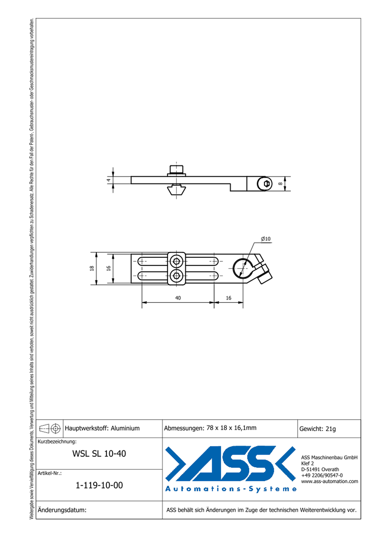  Long Angle Clamp universal, SL