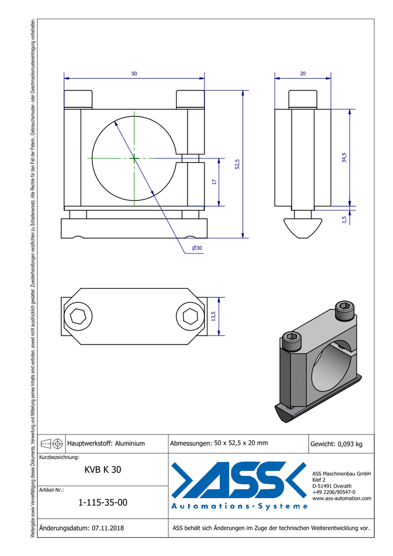 KVB K 30 Cross Connector