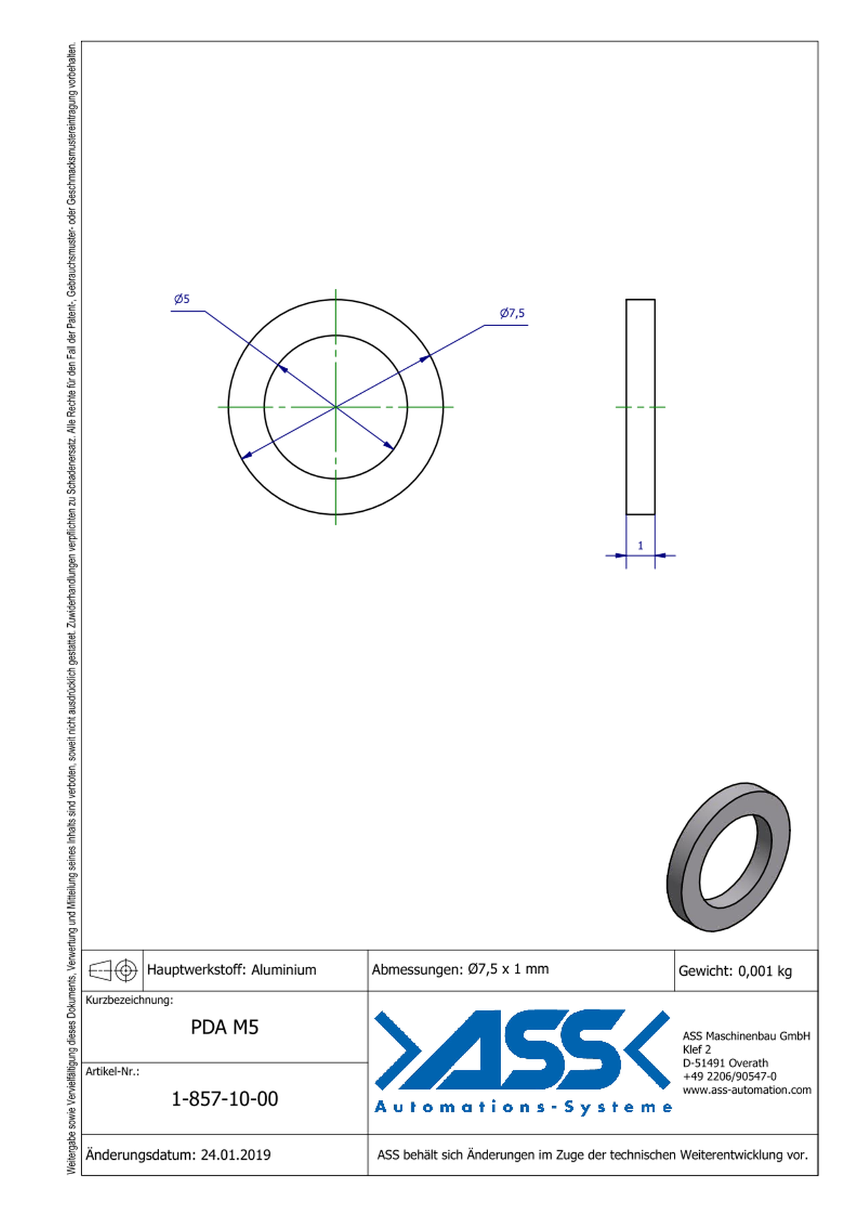 PDA M5 Sealing Ring