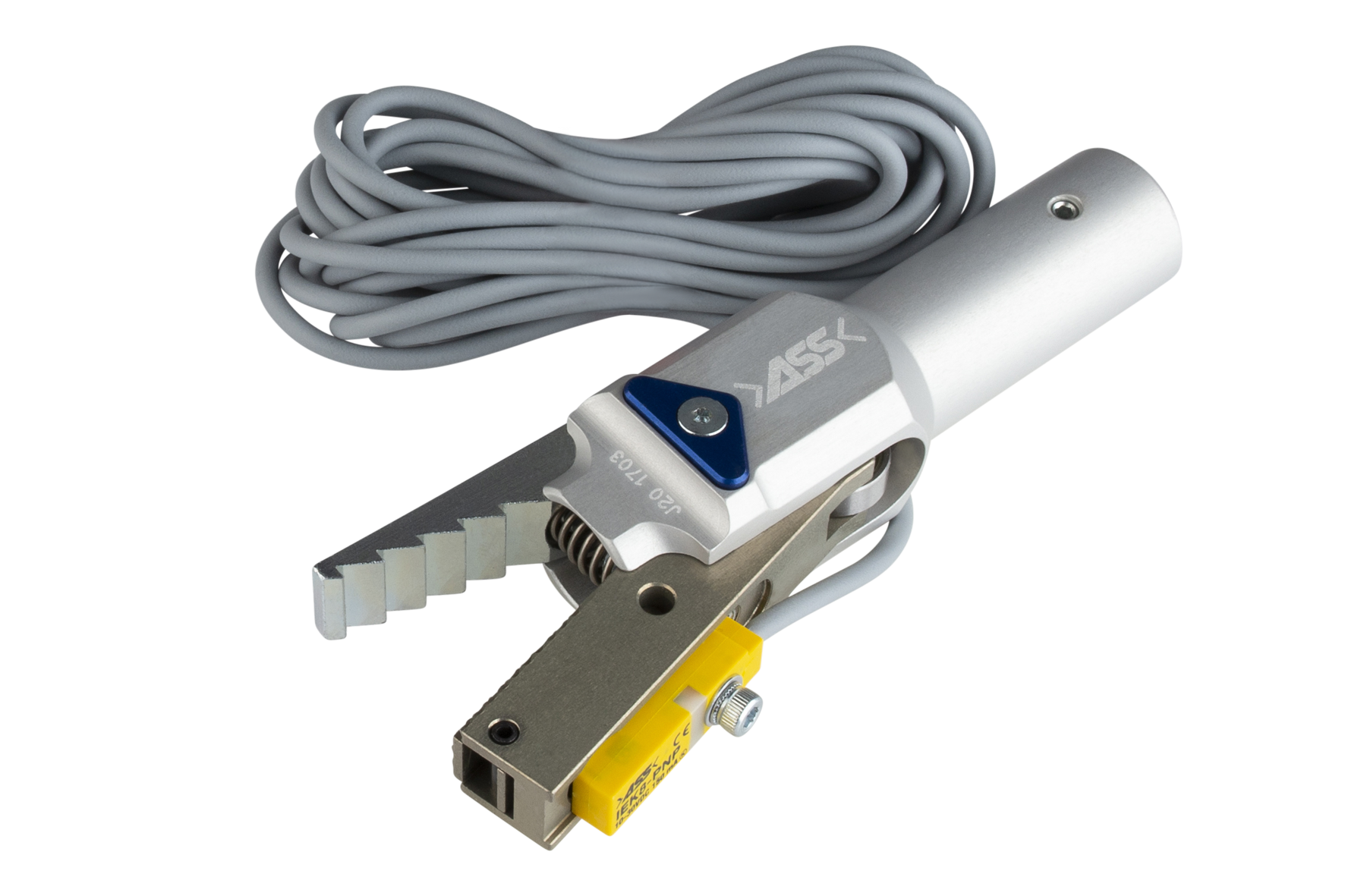 GRZ 20-16 SC NPN Gripper with Jaw Type: Saw Tooth / Sensor NPN Piston Ø: 16 mm, : 20 mm, Opening width: -, Jaw type: saw tooth / query, Closing Force: 65 N, Connection: open cable head, Signal output: PNP