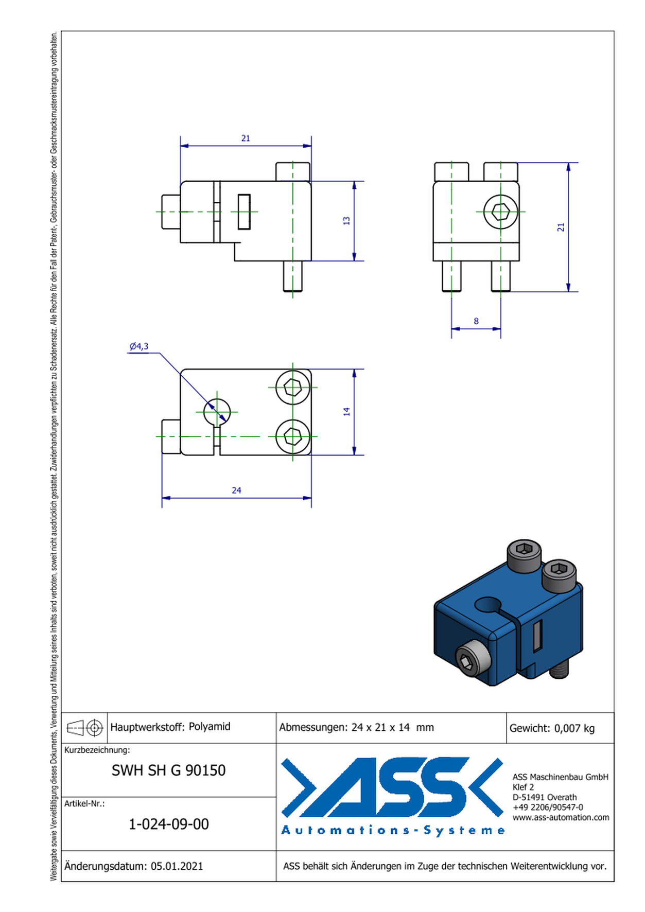 SWH SH G 90150 Sensor Bracket for SWH