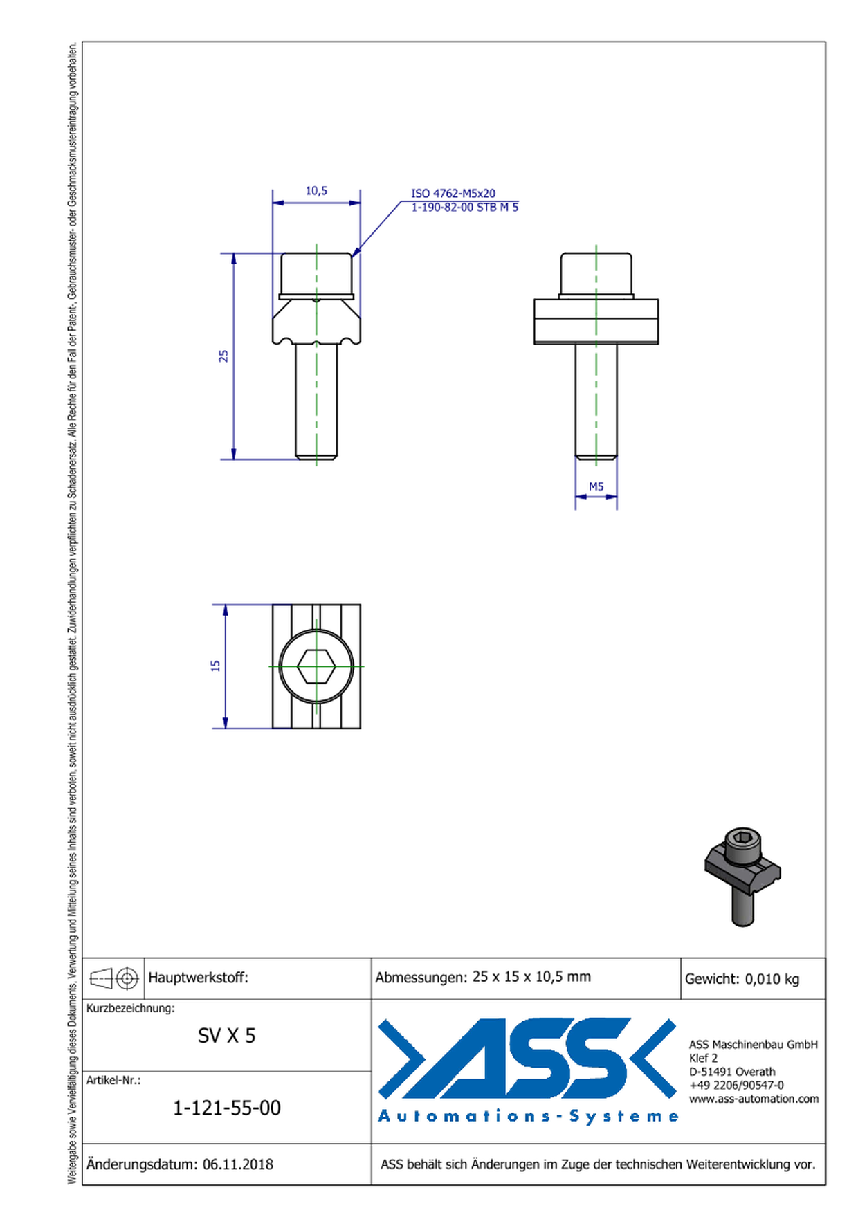 SV X 5 Butt Connector