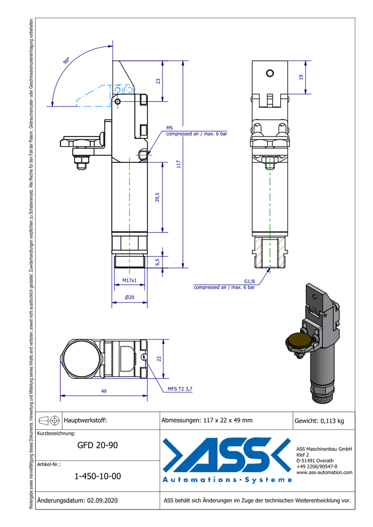 GFD 20-90 Gripper Finger 90°