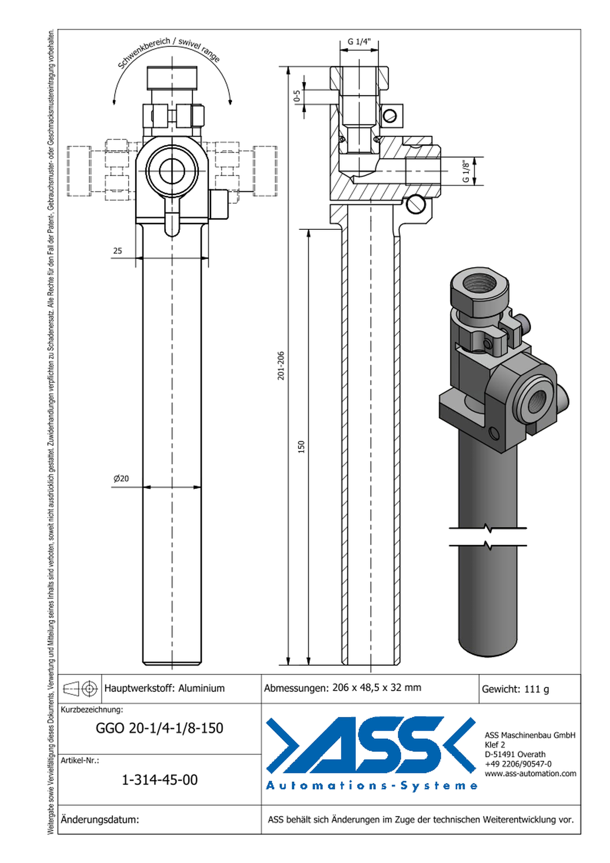  Swivel Head Gripper Arm for oval vaccuum cups