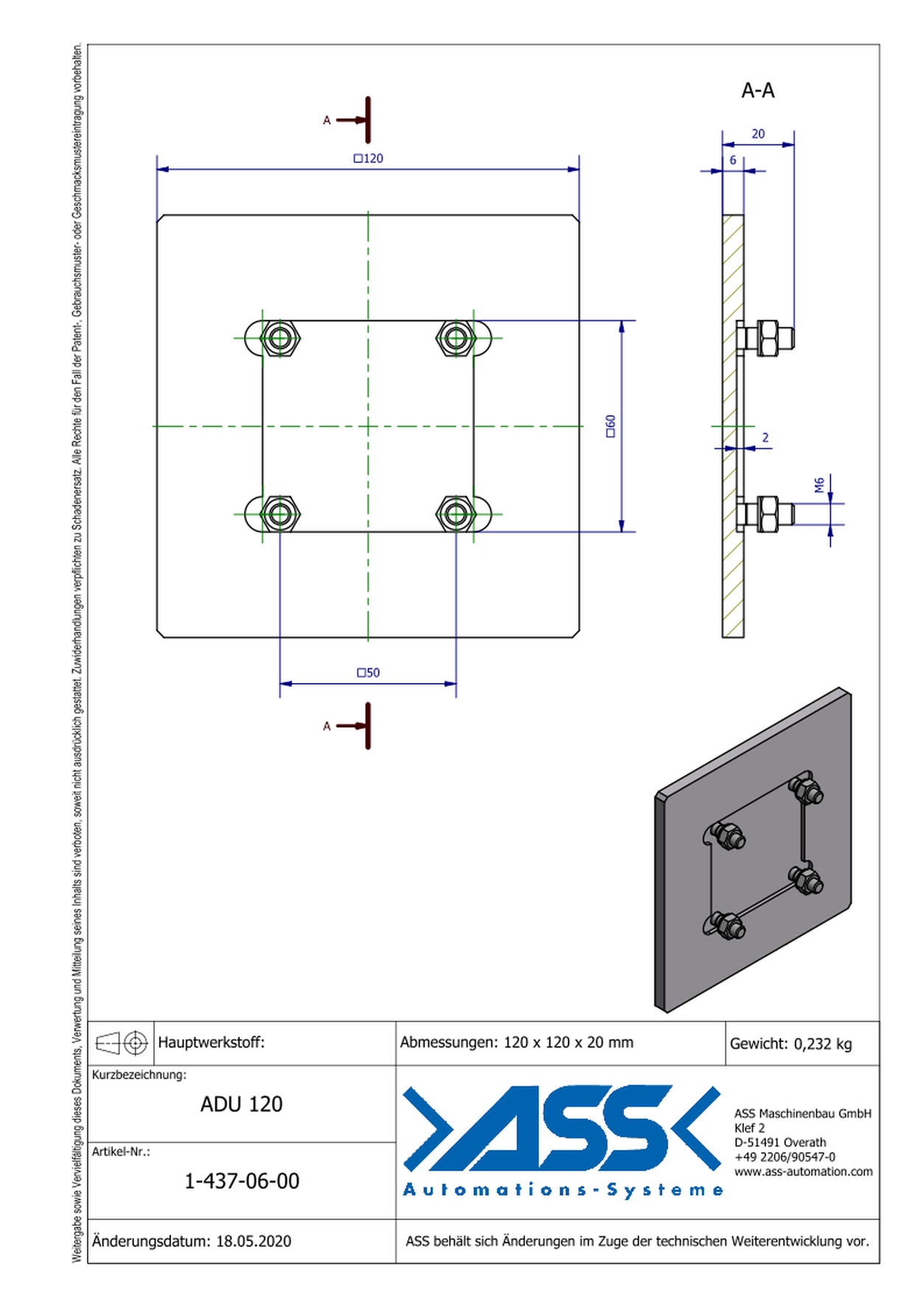 ADU 120 Universal Mounting Bracket