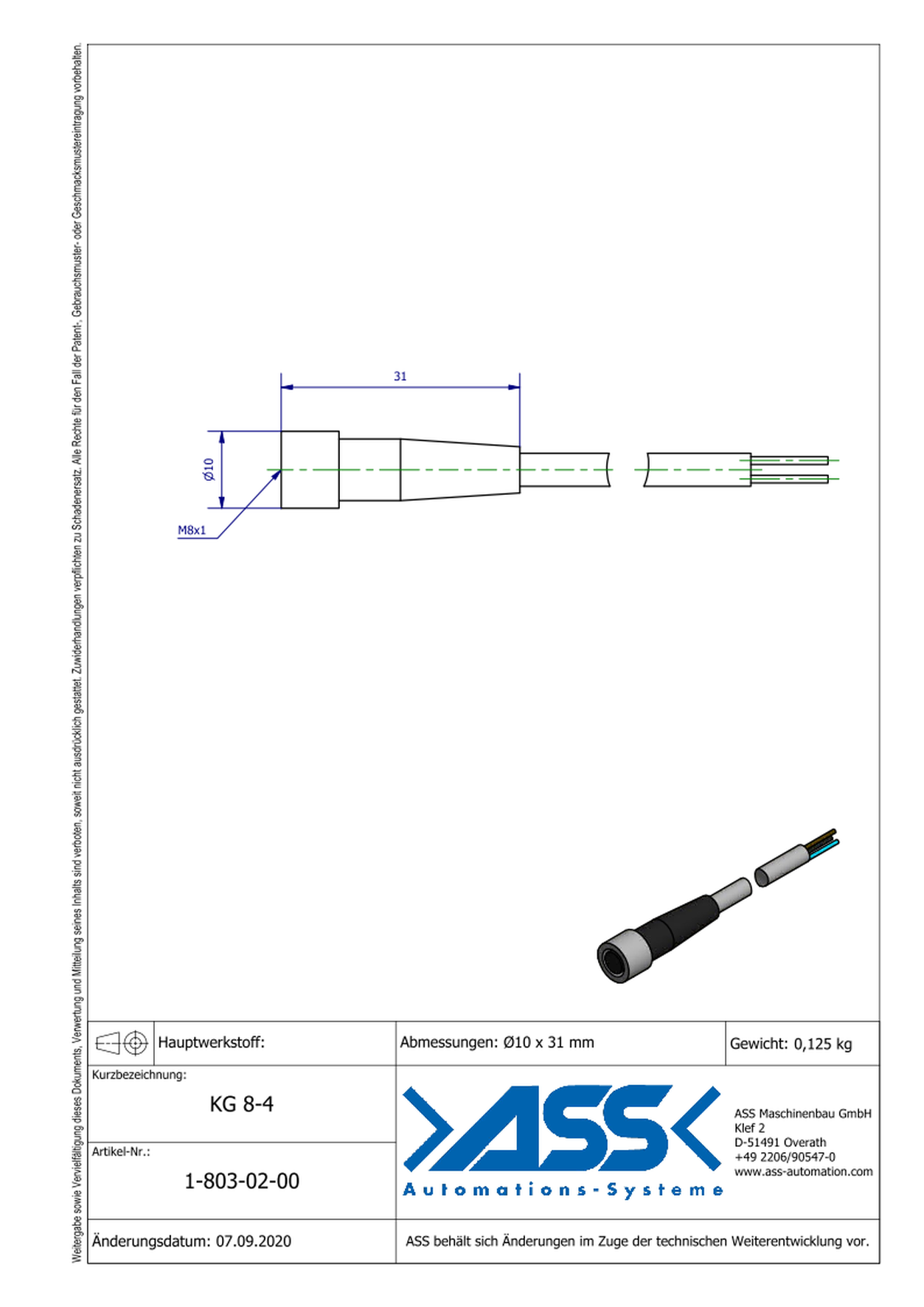 KG 8-4 Connector, 4-Pin