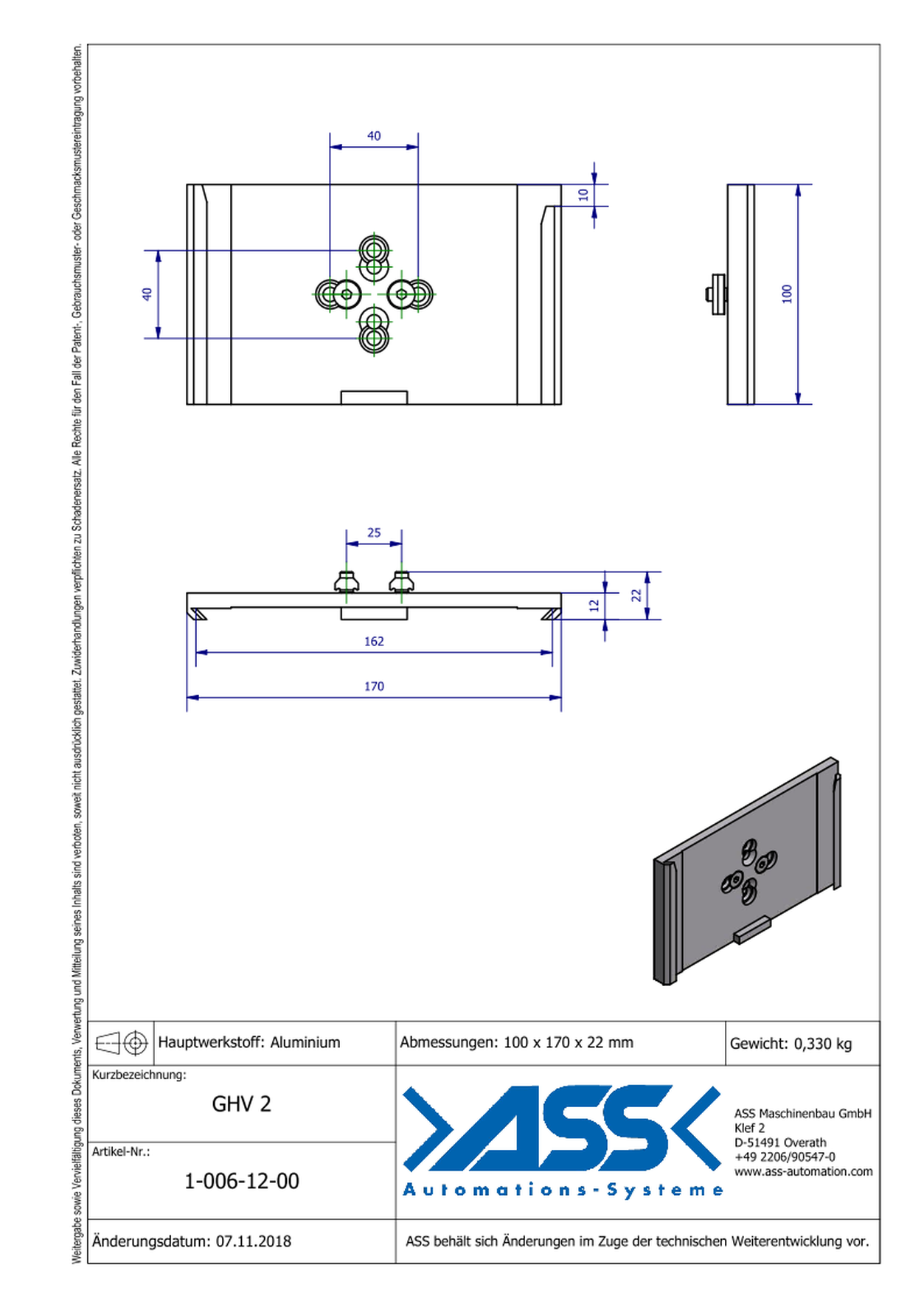 GHV 2 EOAT Wall Mounting