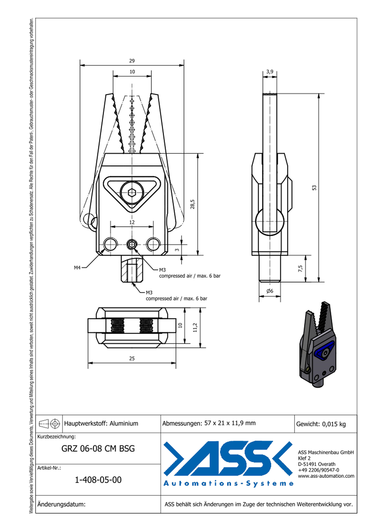  Gripper, Jaw Type: both sides Steel, Cheq., harde.