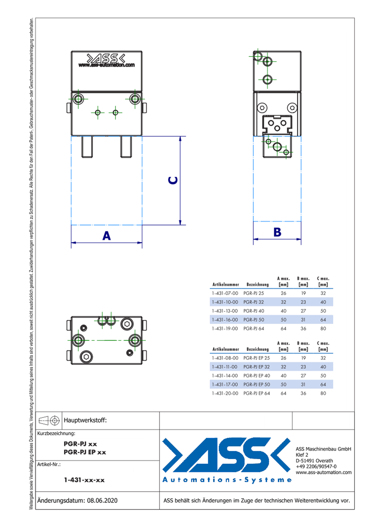 PGR-PJ 64 Parallel Gripper with Printed Jaws