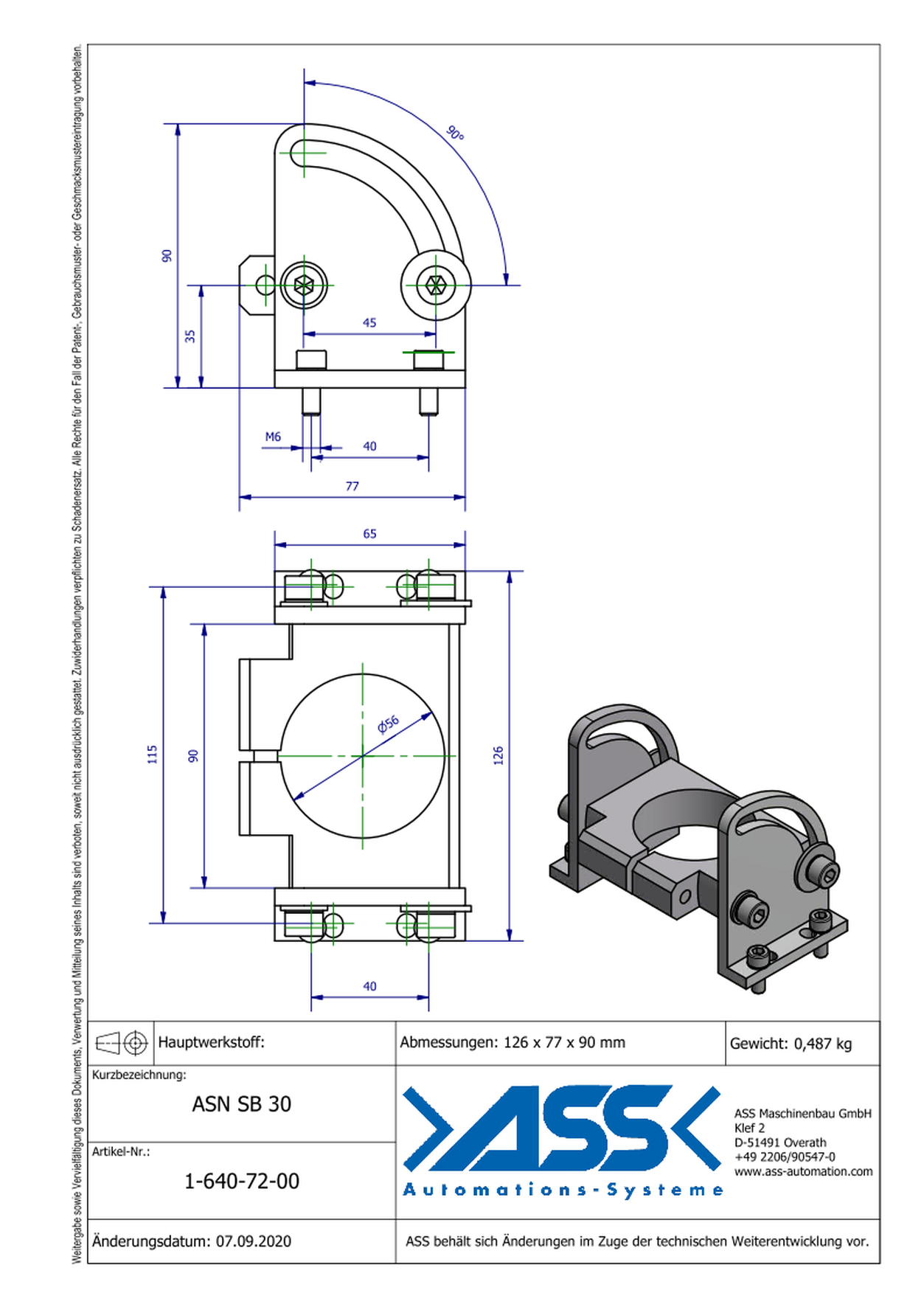 ASN SB 30 Swivel Bracket for ASN