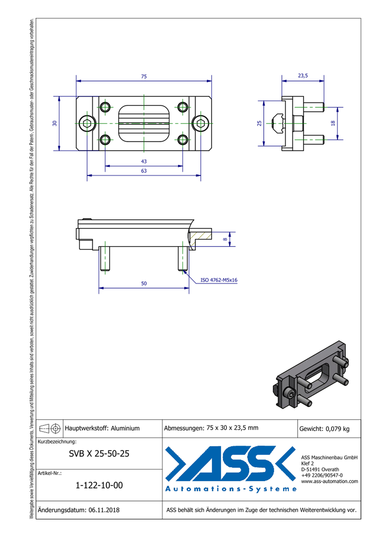 SVB X 25-50-25 Butt Connector