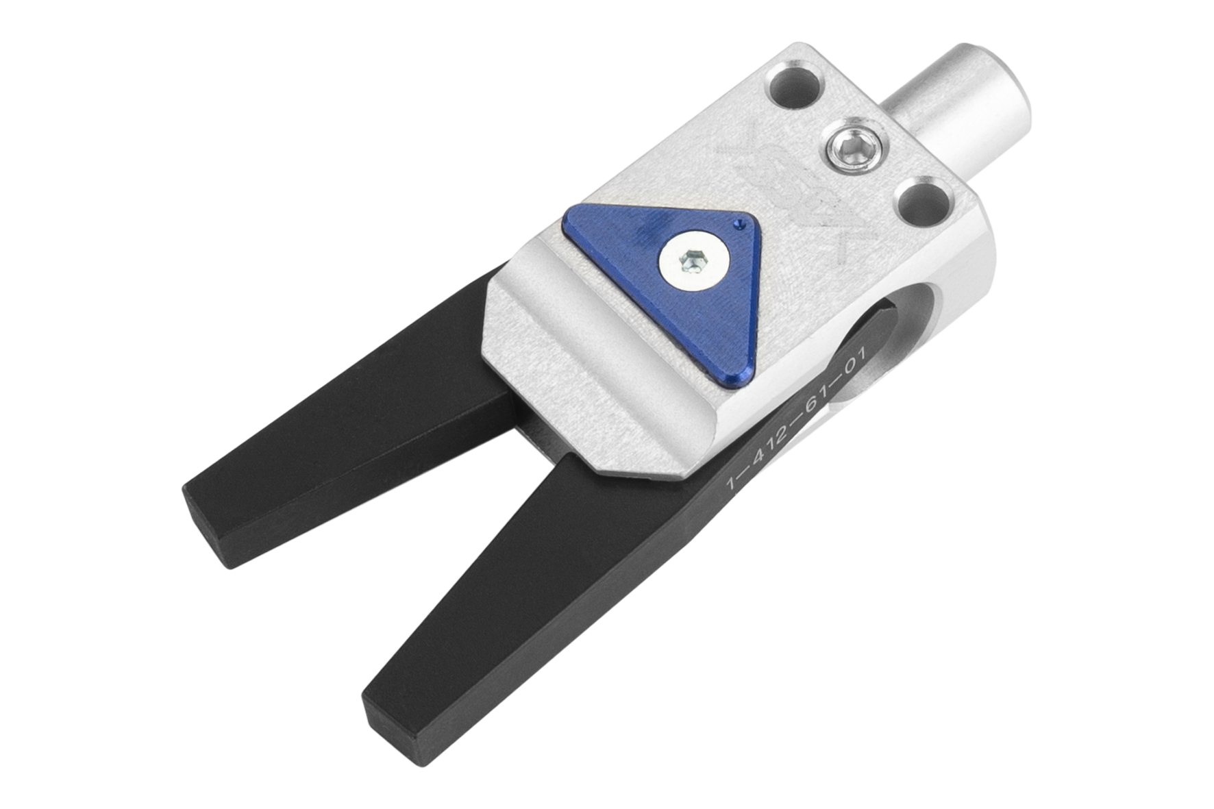 GRZ 10-12 CFS EP Gripper with Jaw Type: EP Coating, blue / Sensor Piston Ø: 12 mm, : 10 mm, Opening width: 16,5 mm, Jaw type: smooth PTFE / smooth PTFE, Closing Force: 28 N, Connection: -, Signal output: -