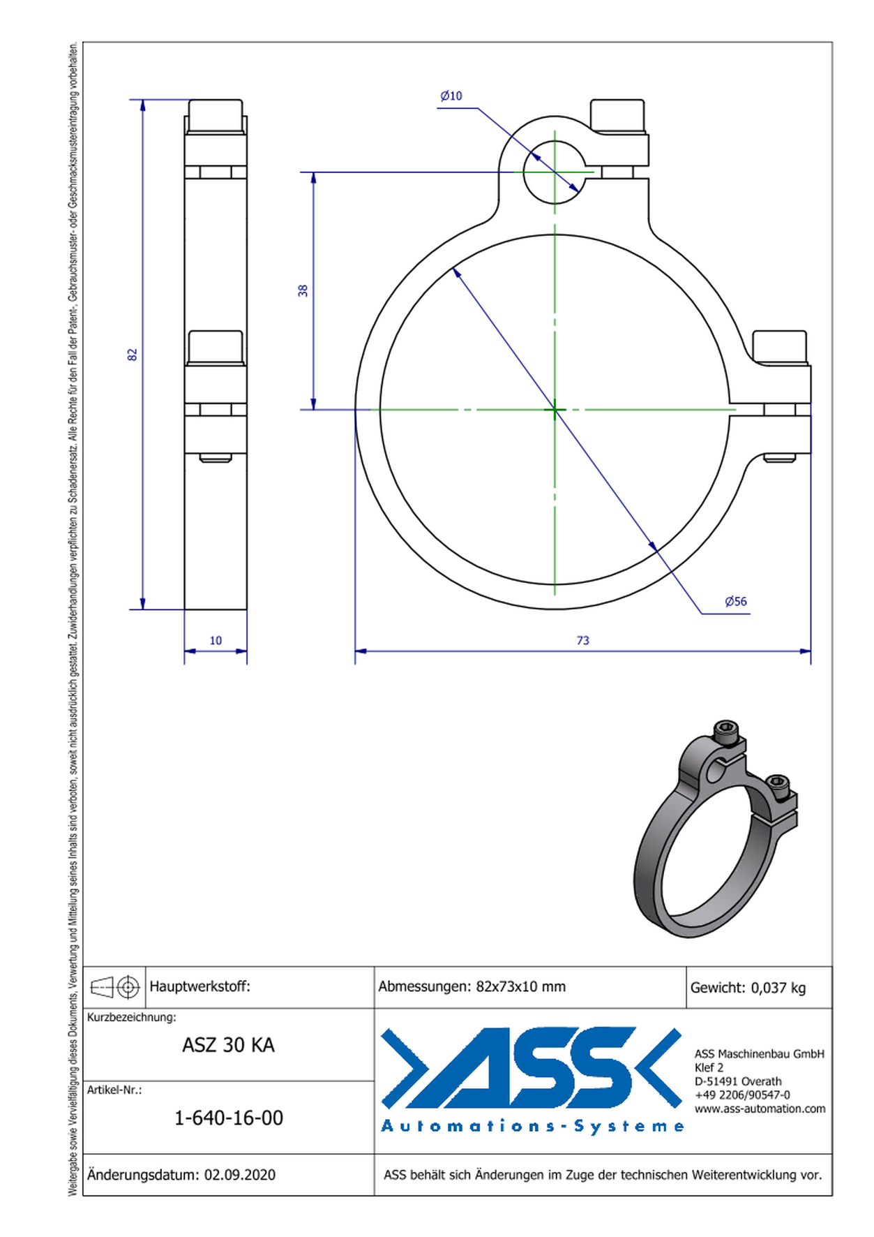 ASZ 30 KA Combination Clamp for Sprue Grupper + ASN