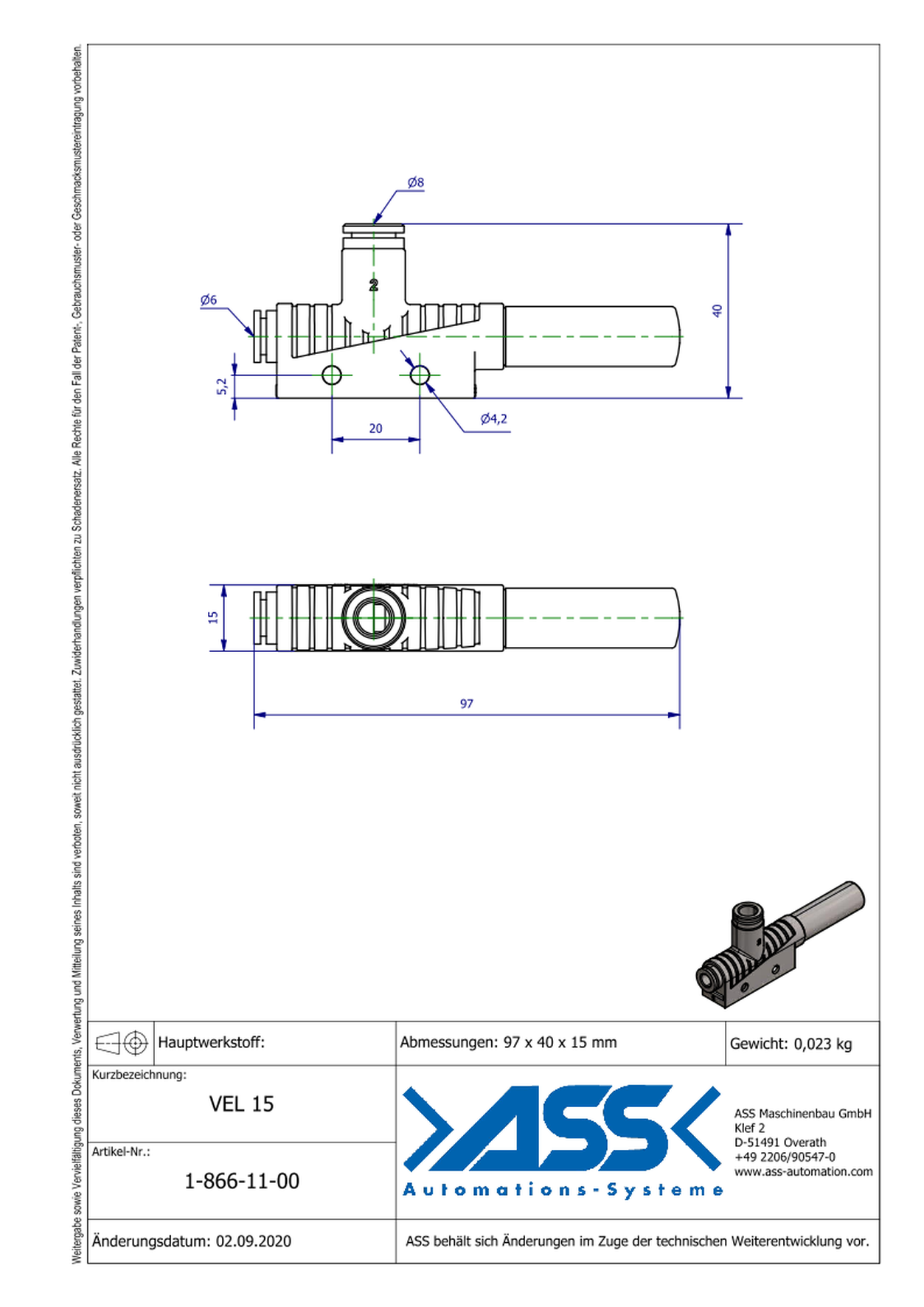 VEL 15 Vacuum Producer, Lightweight