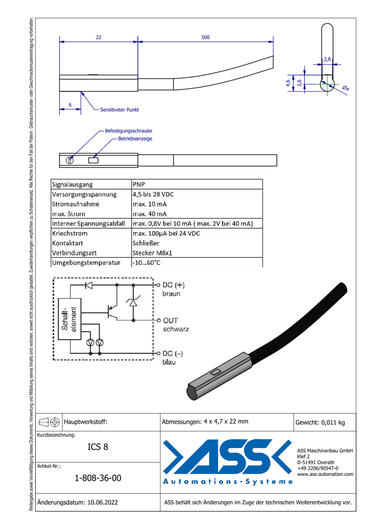 ICS 8 Initiator, C-Slot, M8