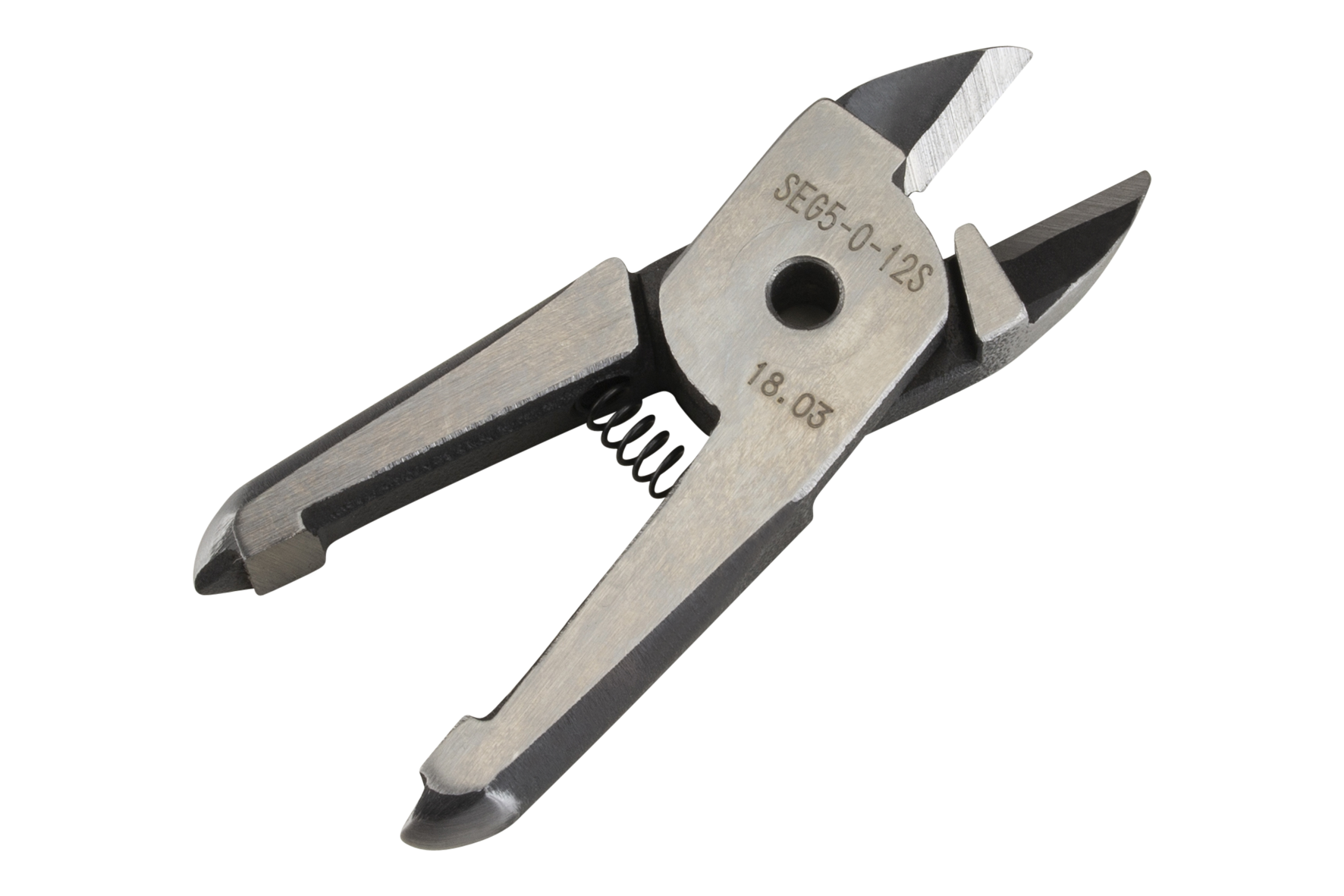 SEG3-0-12S Nipper Blade, Straight Form for ASN 3 Model: standard, Integrated magnet: no, Carbide: no, Cutting angle: 0°, Compatible to: ASN 5, Opening width: 4 mm, Size: 5