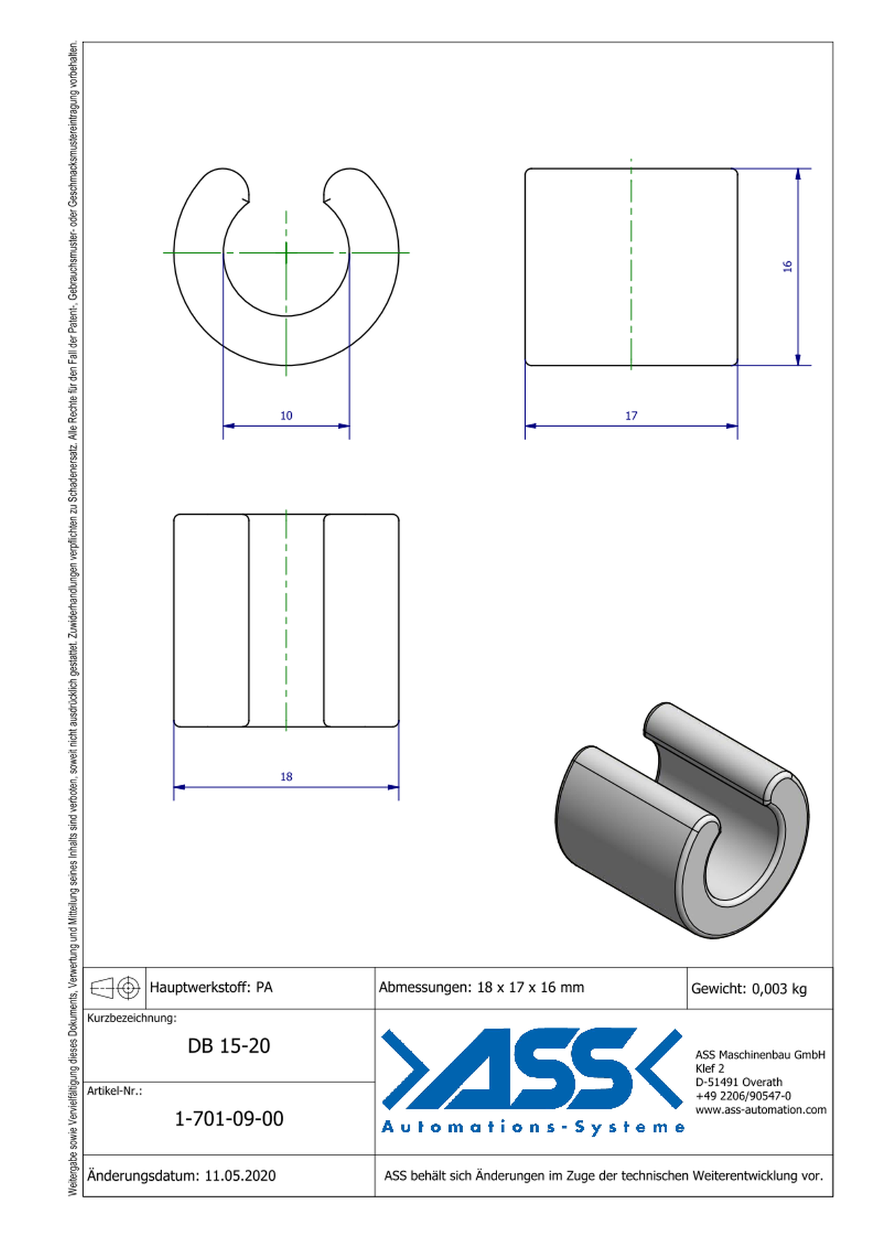 DB 15-20 Stroke Reducer