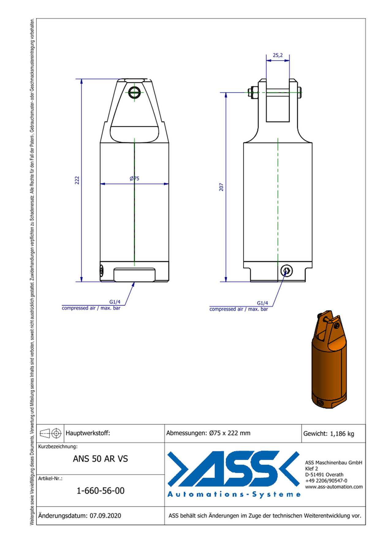 ASN 50 AR VS Nipper Body, automatic, round, power boost