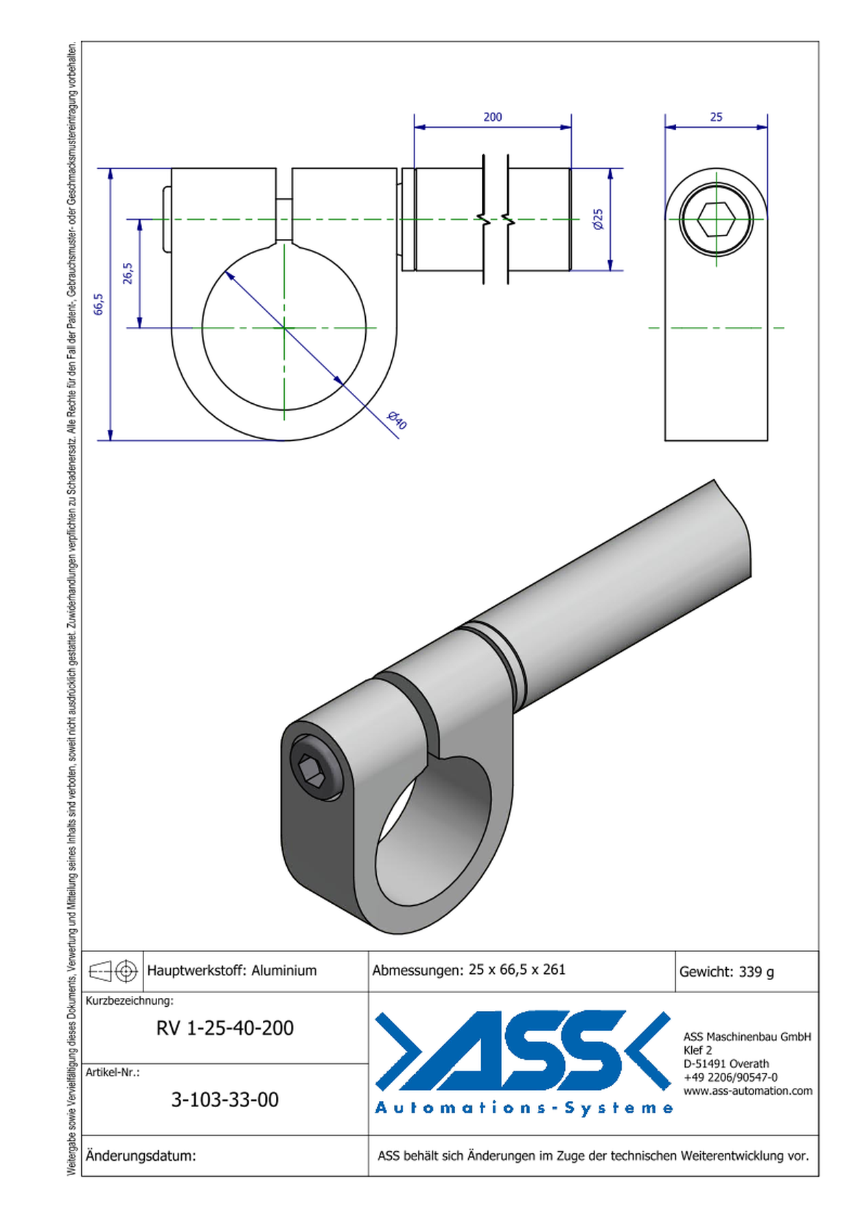 VLK 2 25-66 conical elongation Ø25-66mm