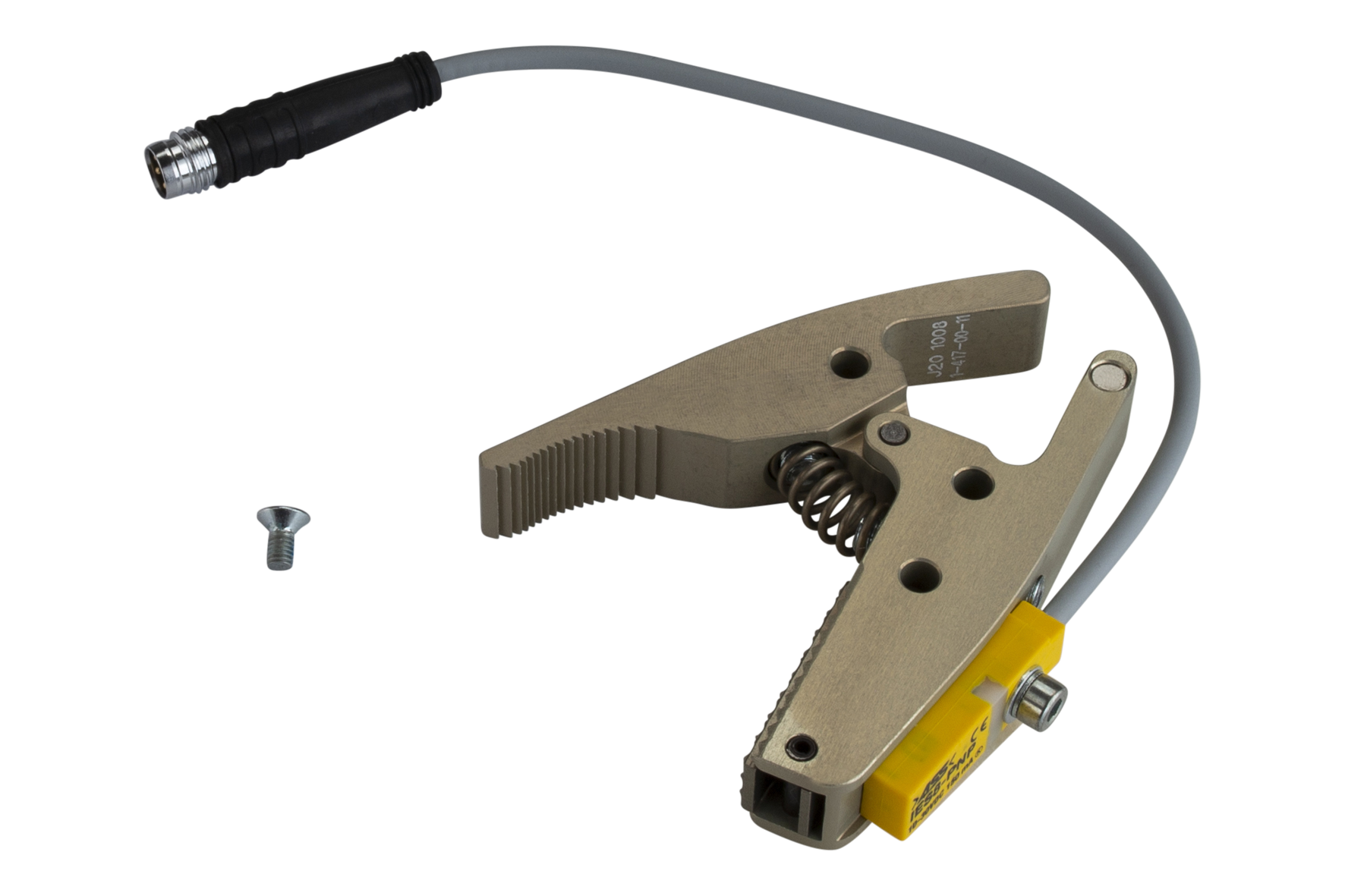 GRZ 20 Gripper Jaws A Jaw Type: Adapter Jaw / Adapter Jaw Piston Ø: 20 mm, Opening width: -, Jaw type: toothed, chamfered / query, Closing Force: 100 N, Connection: plug M8, Signal output: PNP