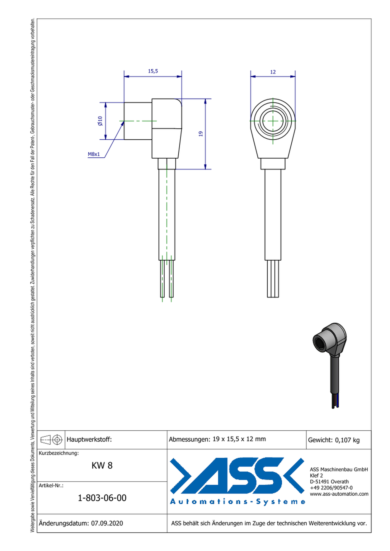 KW 8-3 Elbow Connector