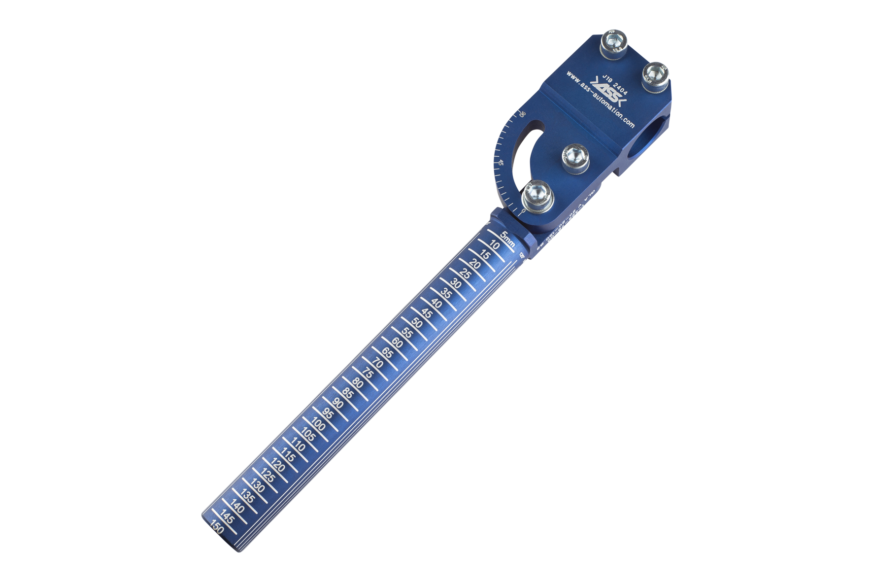 GLA V 20-20-100 BS Elbow Arm, reinforced, Blue Scale : 20 mm, Clamping Ø: 20 mm, : 150 mm, Swivel area: 0-90°