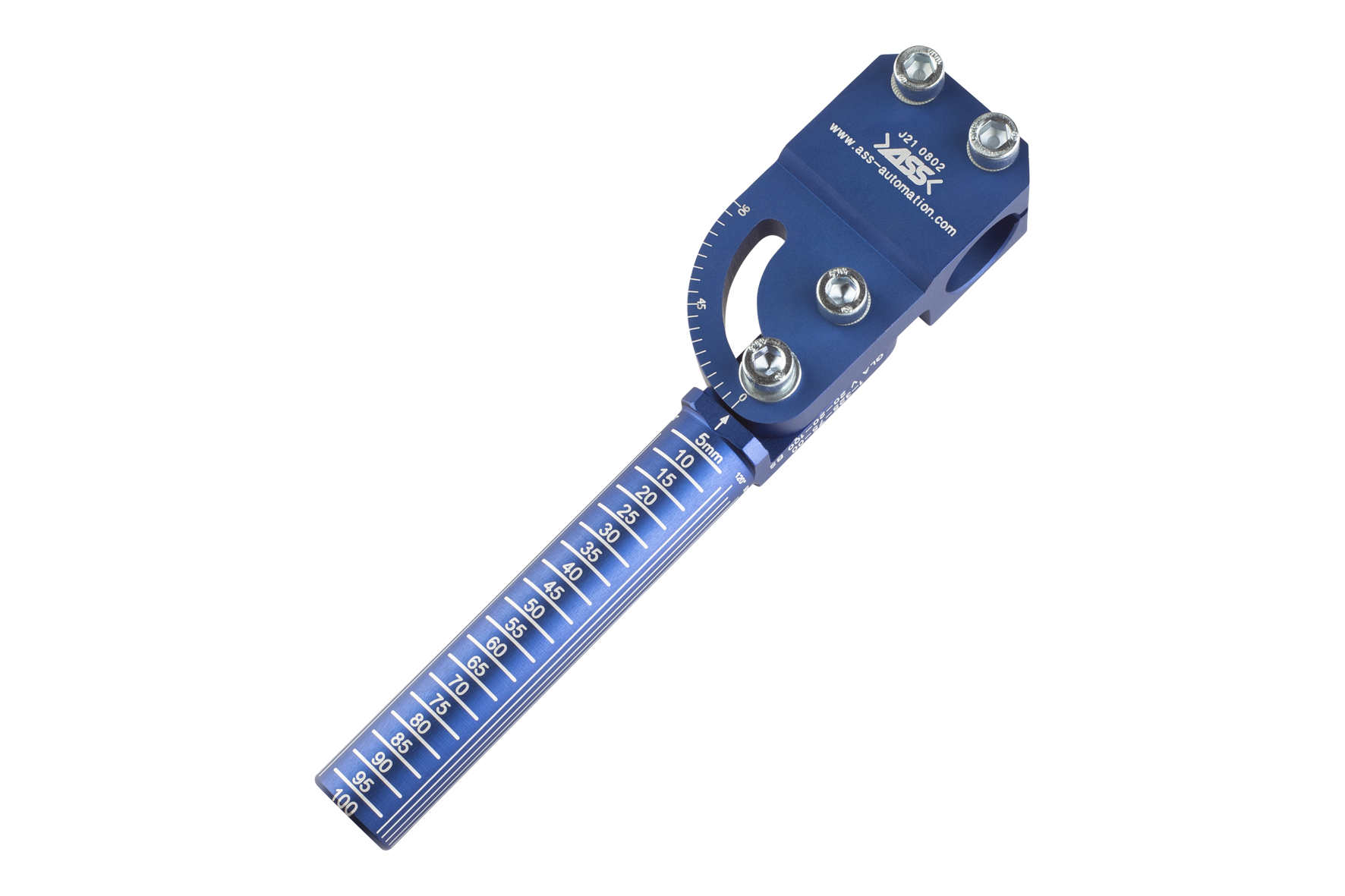 GLA V 20-20-50 BS Elbow Arm, reinforced, Blue Scale : 20 mm, Clamping Ø: 20 mm, : 100 mm, Swivel area: 0-90°