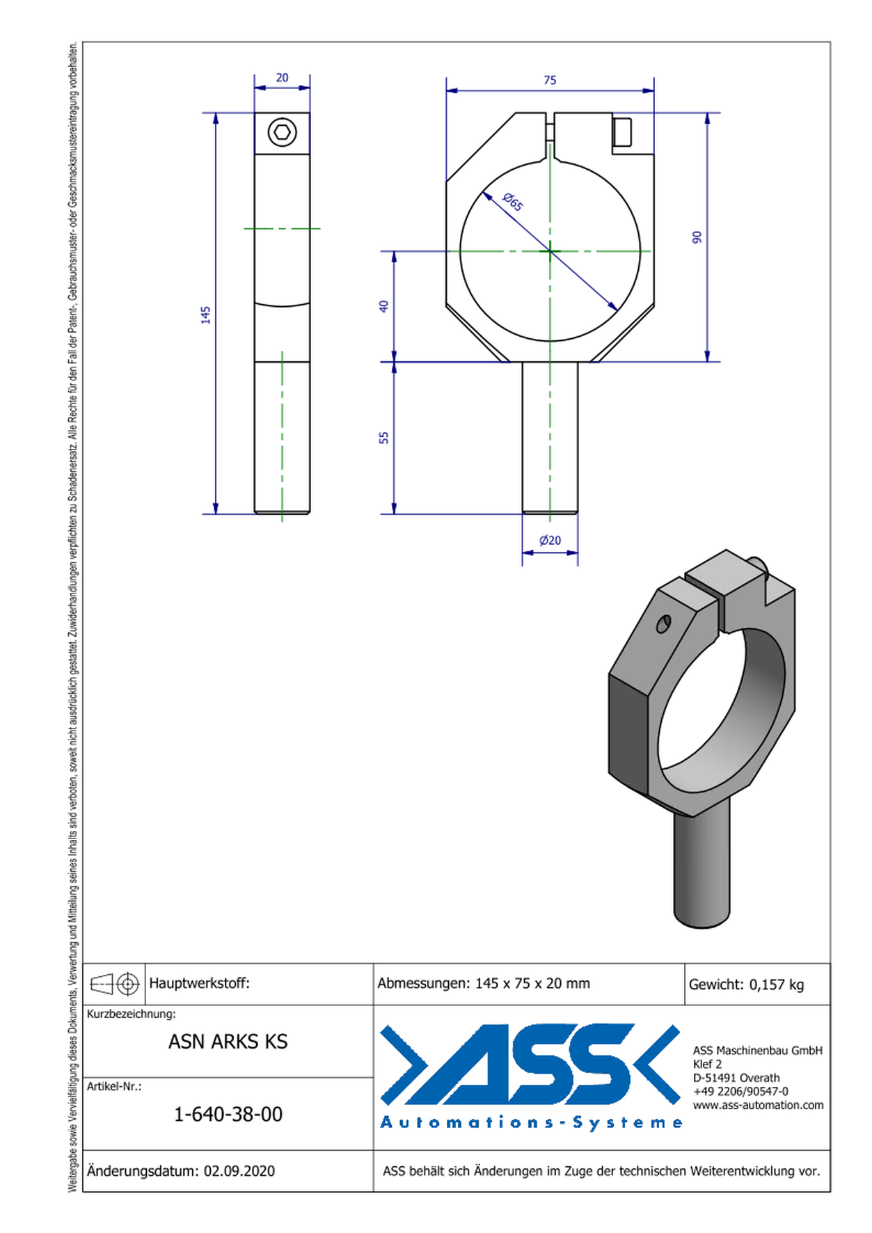 ASN ARKS KS Mounting Bracket for ASN ARKS