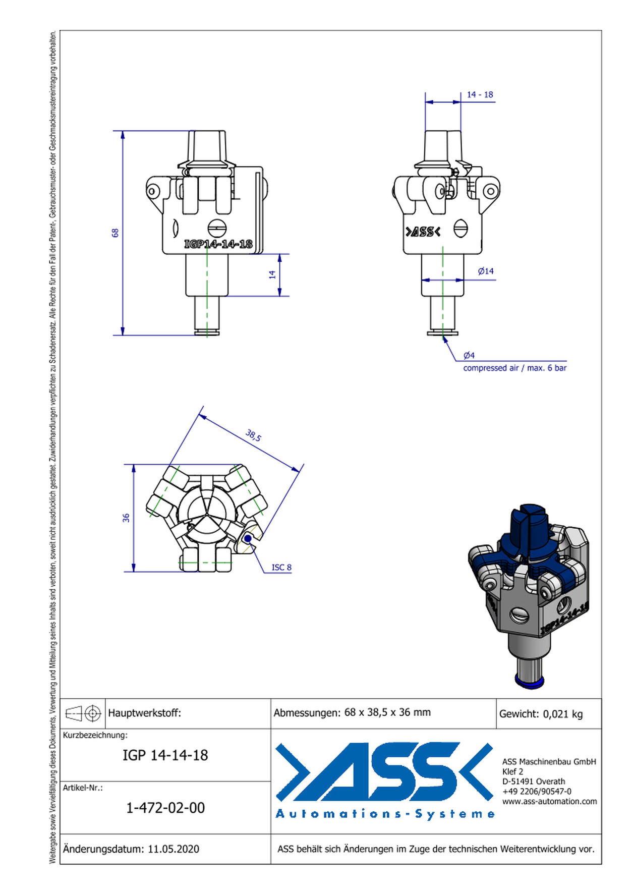 IGP 14-14-18 ID Gripper