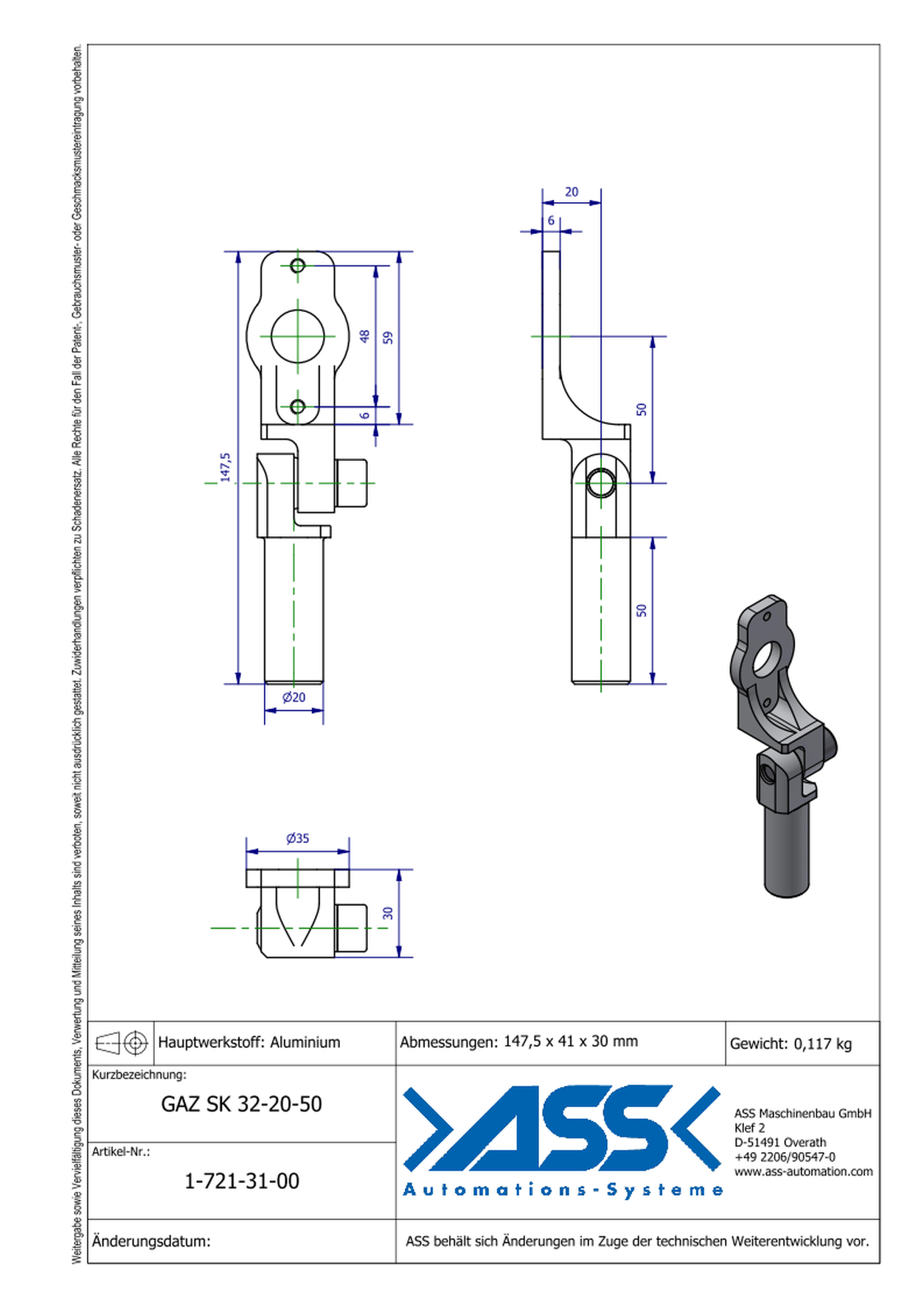  Gripper Arm for KHZ/SZD, w. Swivel, conical clamp.