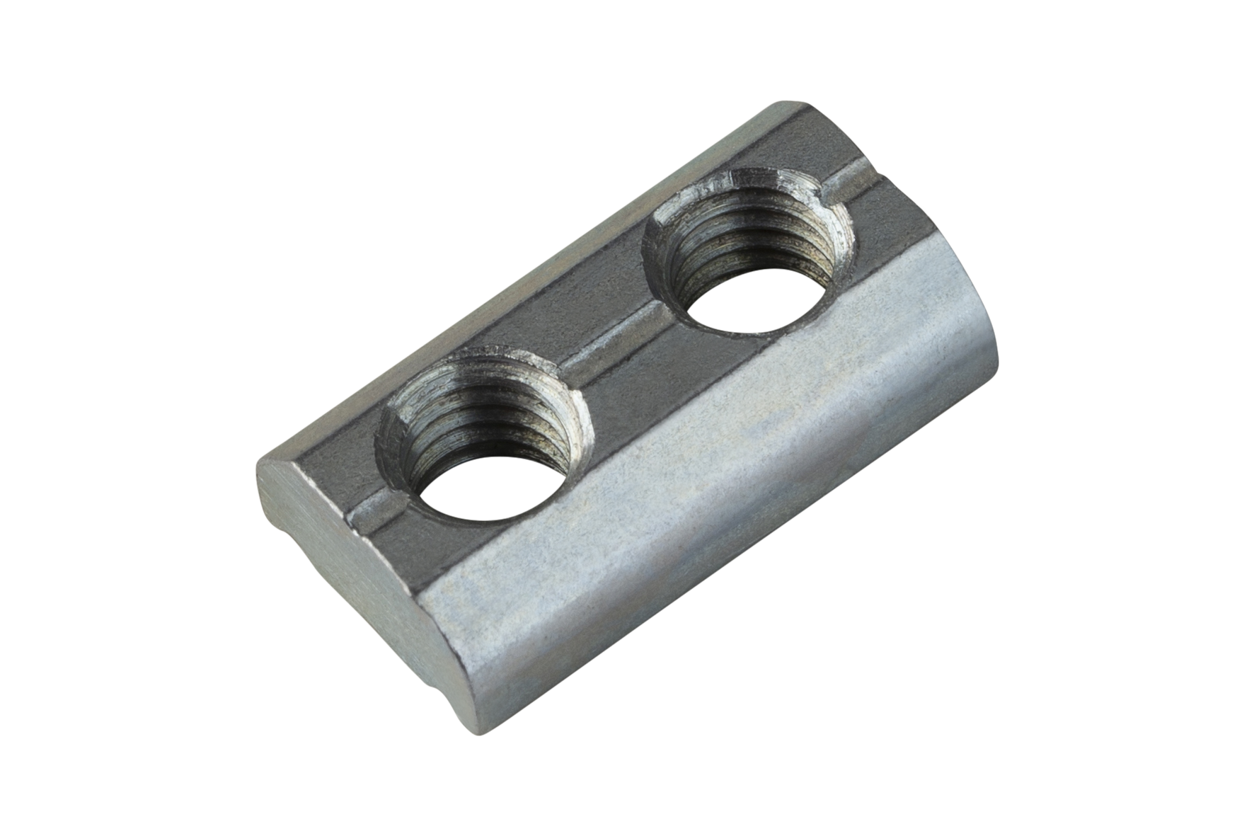 GWP 4-17 U Channel Nut with two Threads M4 : 2, : 20 mm, Compatible to: L-Profil; X-Profil; JU-Profil, Connection thread: M6