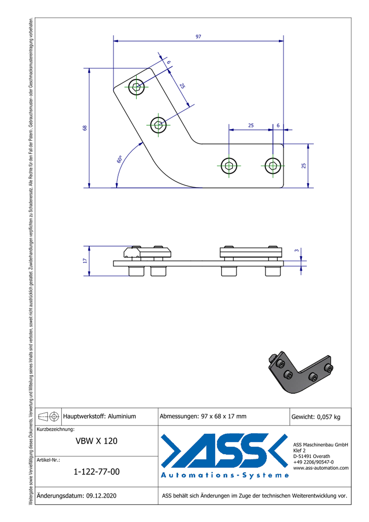 VBW X 120 120° Support Joint Connector