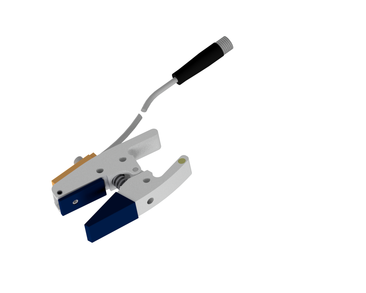 GRZ 20 Gripper Jaws R,CS,I NPN Jaw Type: Chequered / Sensor NPN Piston Ø: 20 mm, Opening width: -, Jaw type: EP Coating Shore 90, blue / query + EP Coating Shore 90, blue, Closing Force: 100 N, Connection: plug M8, Signal output: PNP