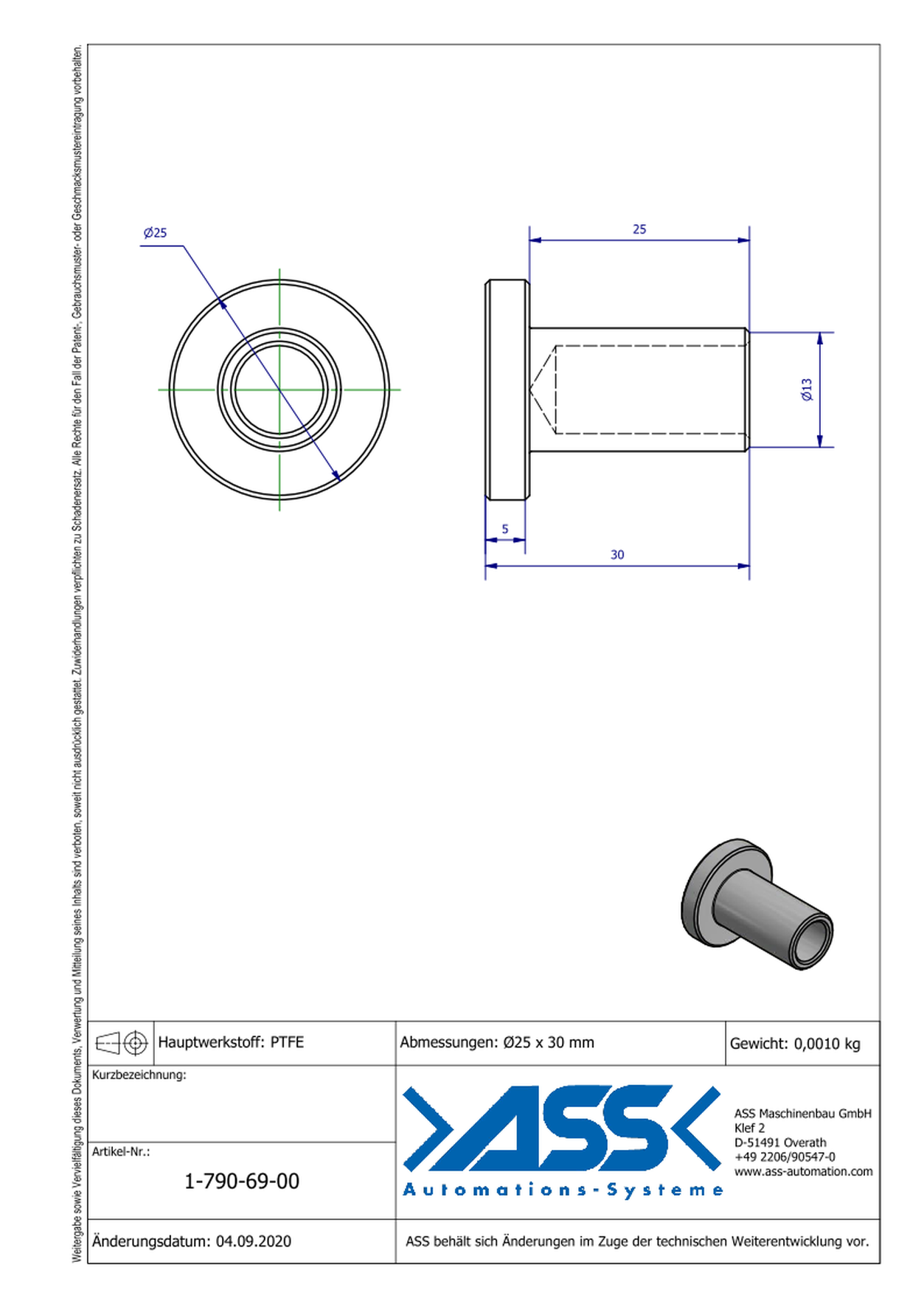 DST 14-25 PTFE Pressure Plate