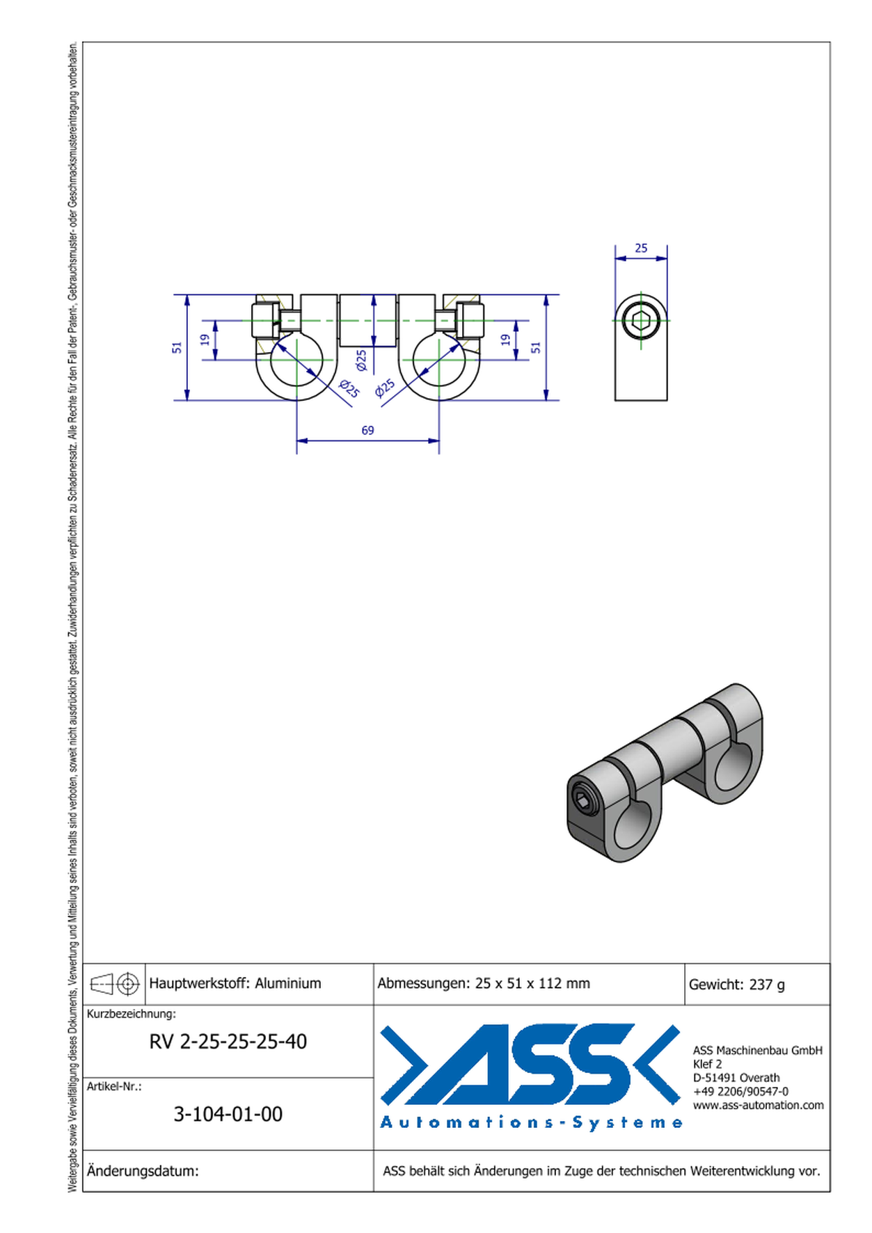 VLK 2 25-66 conical elongation Ø25-66mm