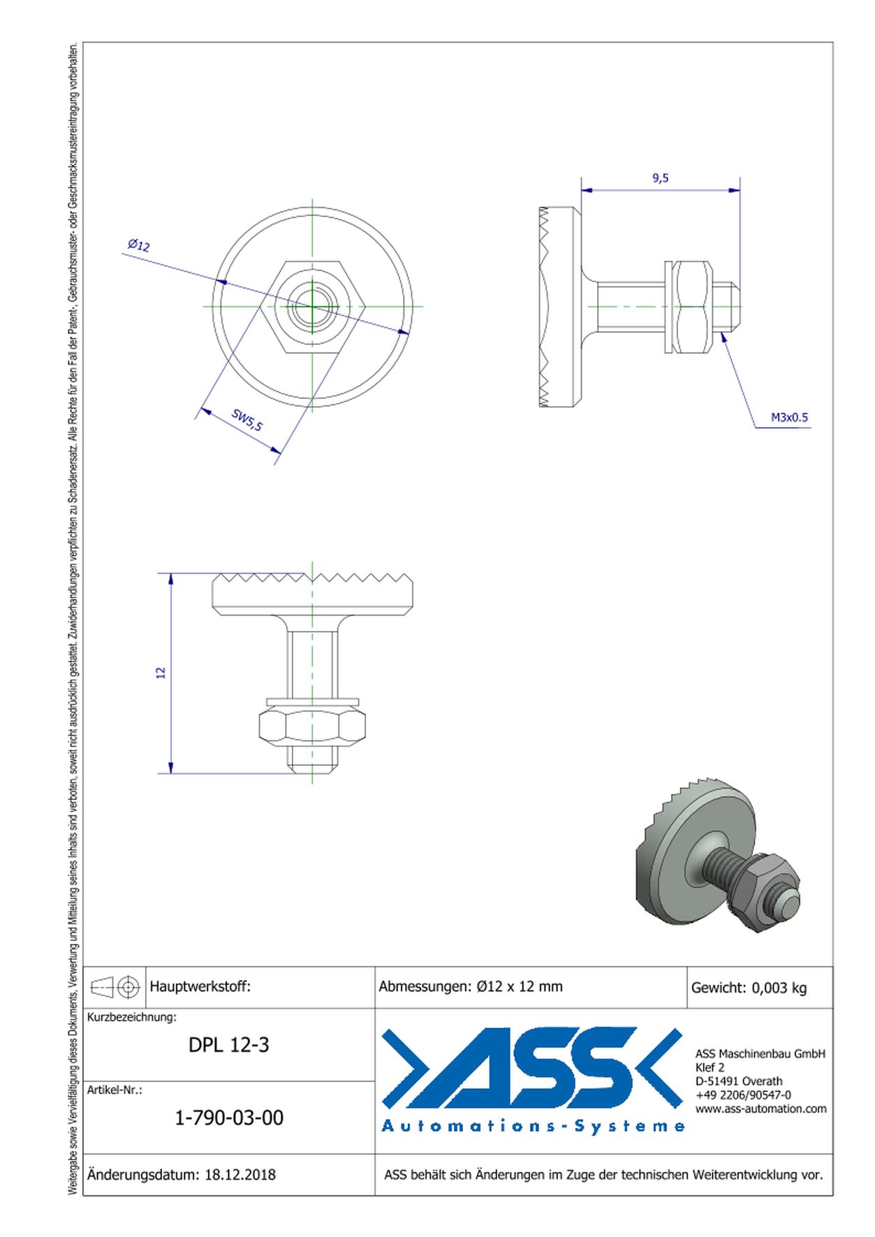 DPL 12-3 Pressure Plate