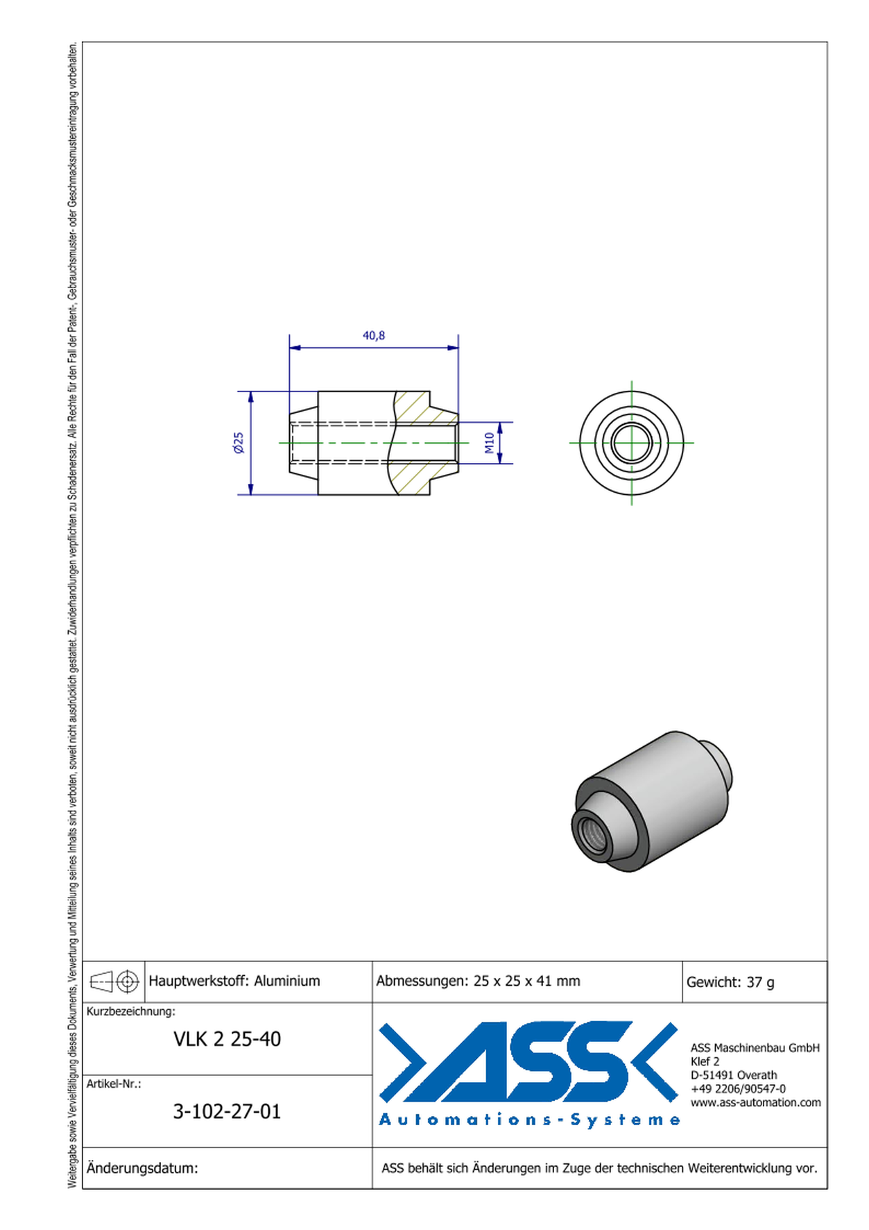 VLK 2 25-40 conical elongation 
Ø25-40mm