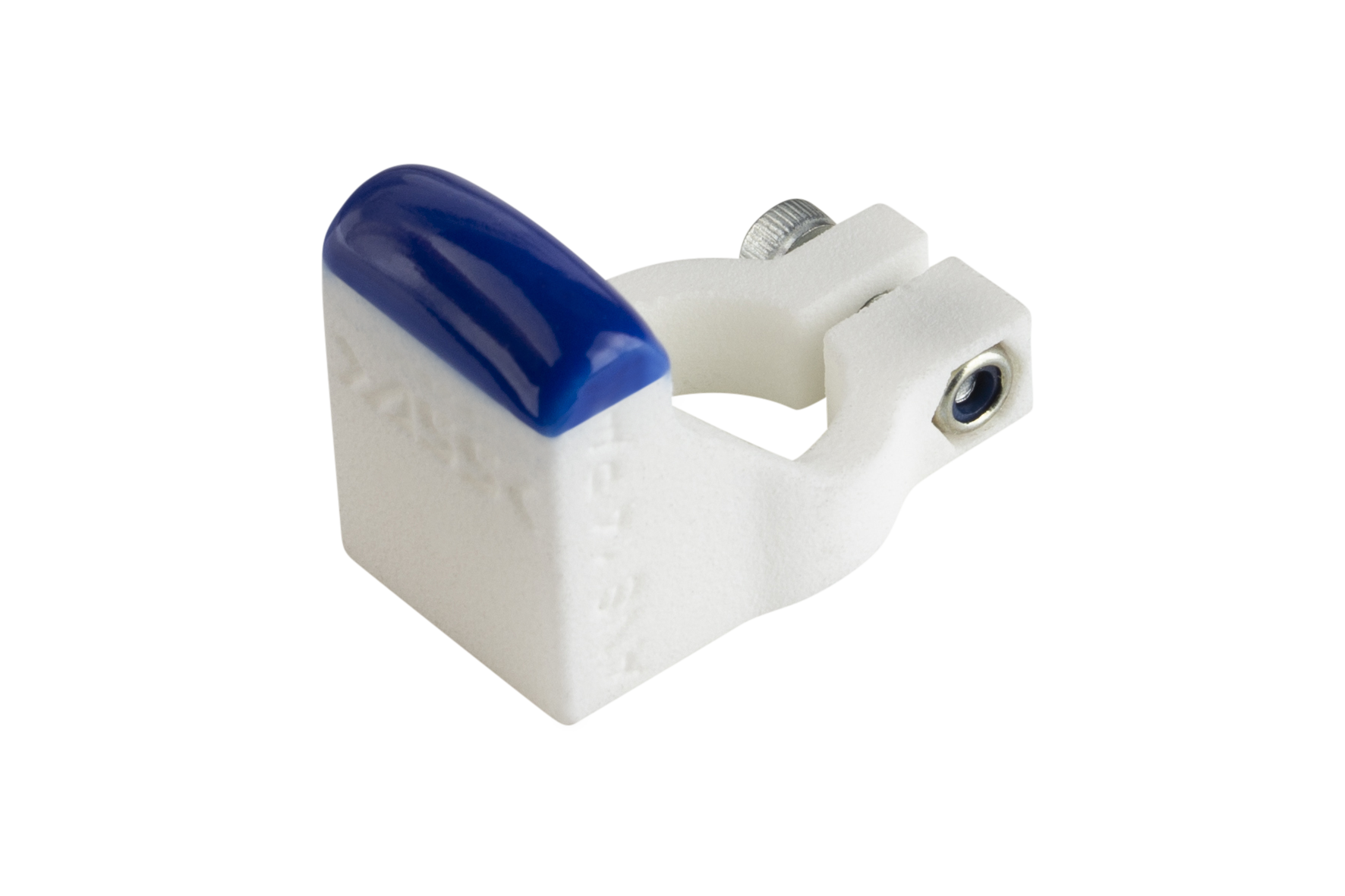 ANS 14 PA K Holding Bracket made of Polyamide, convex Compatible to: GRF 14, Clamping Ø: 14 mm, Coating: EP Coating Shore 90, blue