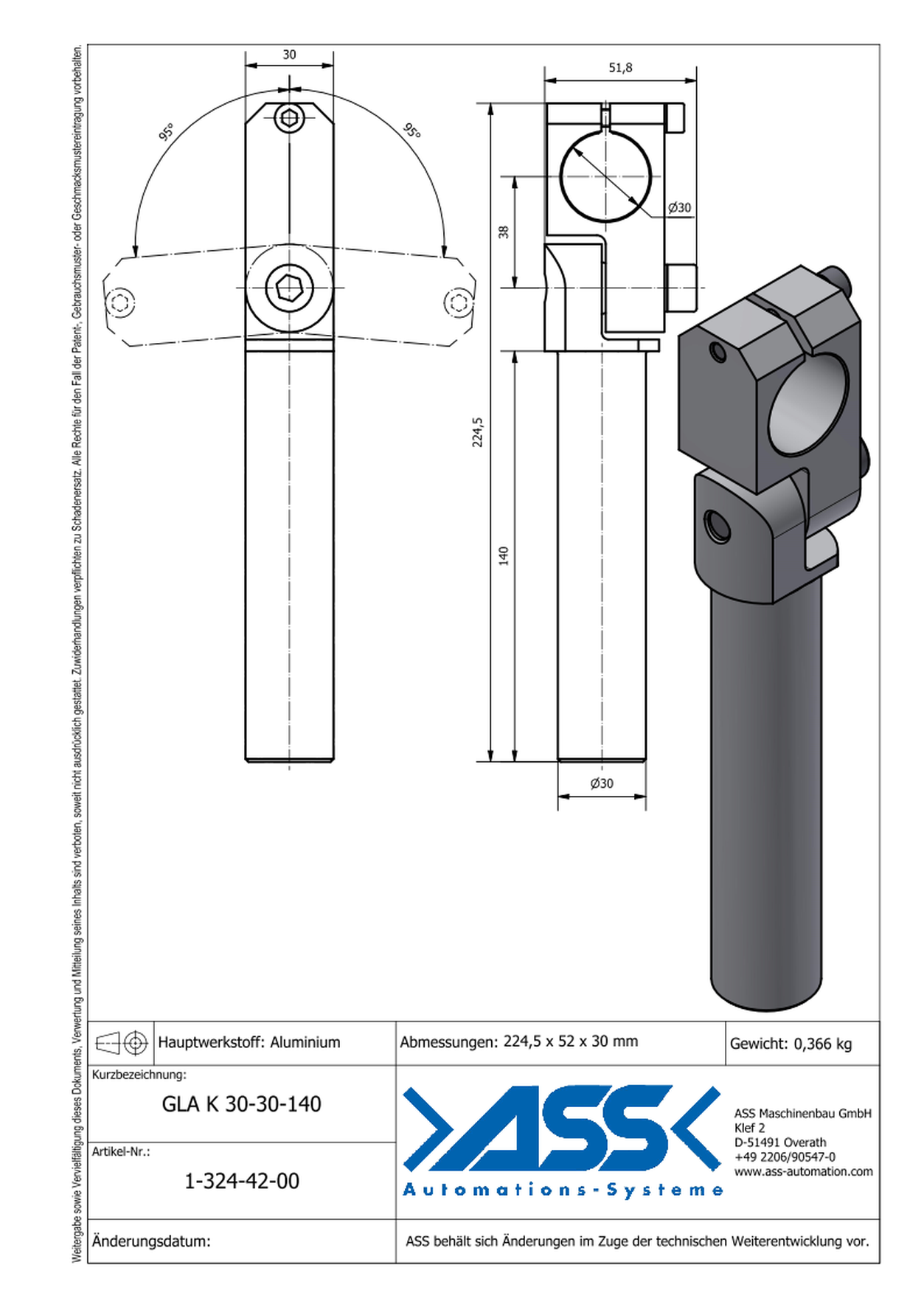 WKA 6-6-60 Angle Arm, Micro Series