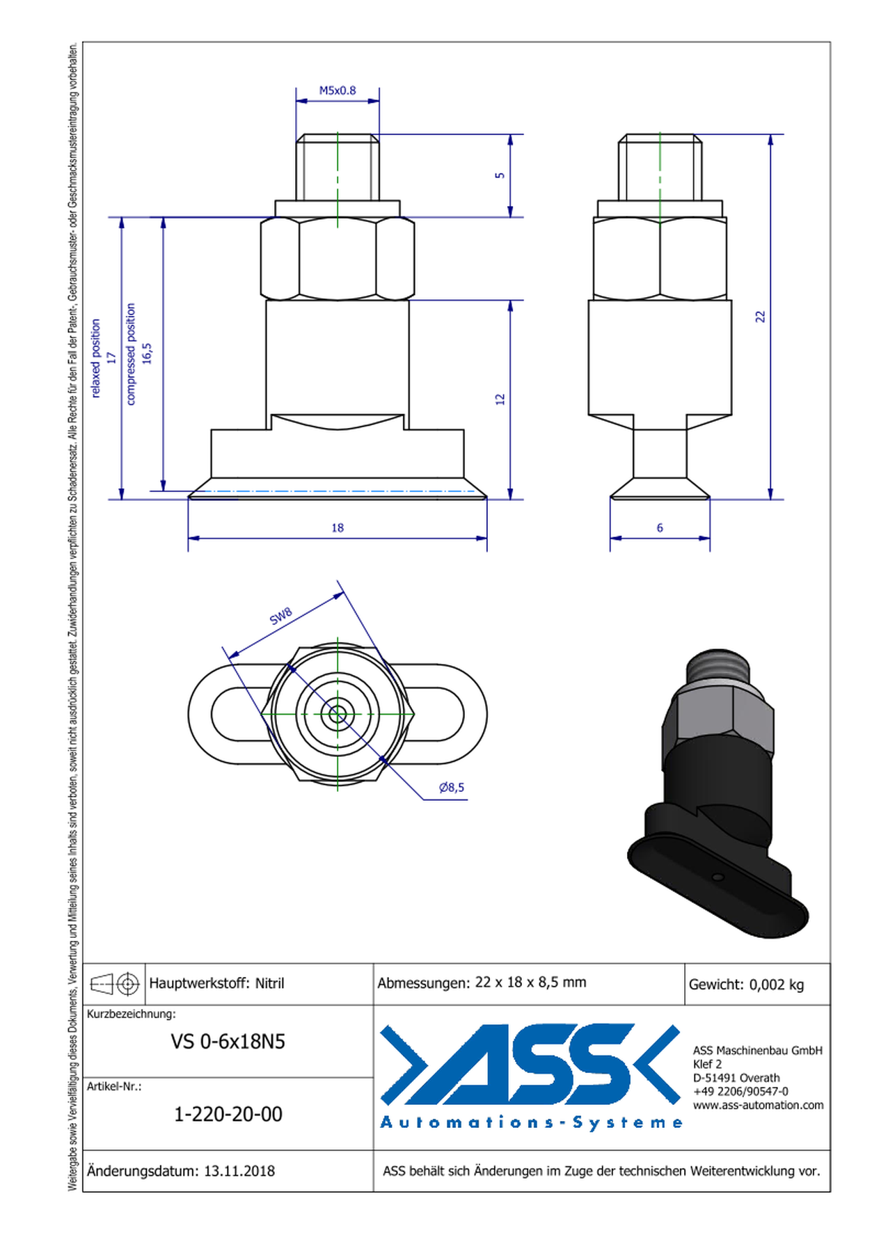 VS O-6x18N5 Vacuum Cup, Oval