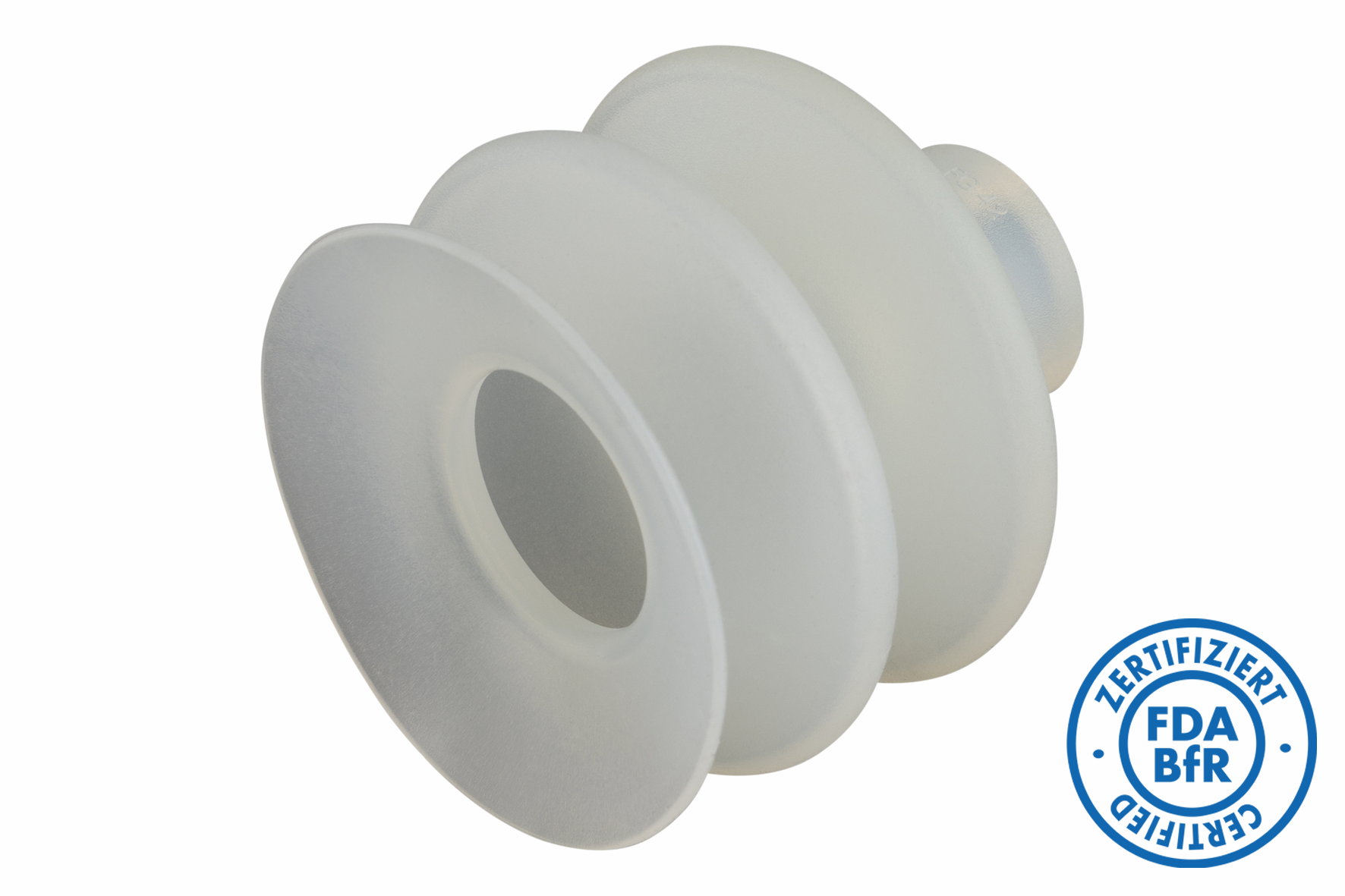 VN 3-20-N Suction Cup, 3 Bellows Model: round, FDA/BfR Certificate: yes, Bellows: 3, Holding force: 13,4 N, Material: Silicone, : 40