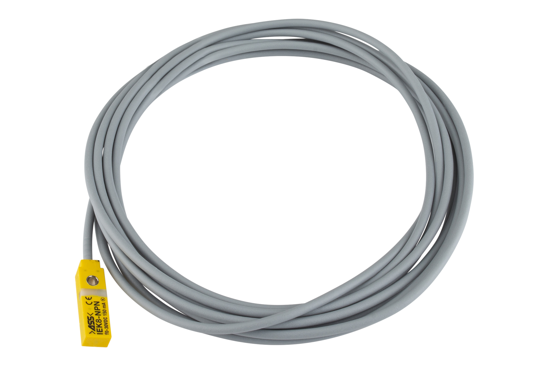 IEK 8 PNP Sensor, with 3 m cable Poles: 3, Model: square, Compatible to: GRZ 10-12; GRZ 14; GRZ 20; GRZ 20-16; GRZ 25; GRZ 32; HEU; HEU-L; HUZ…, Signal output: Proximity switch IEK, Signal output: NPN