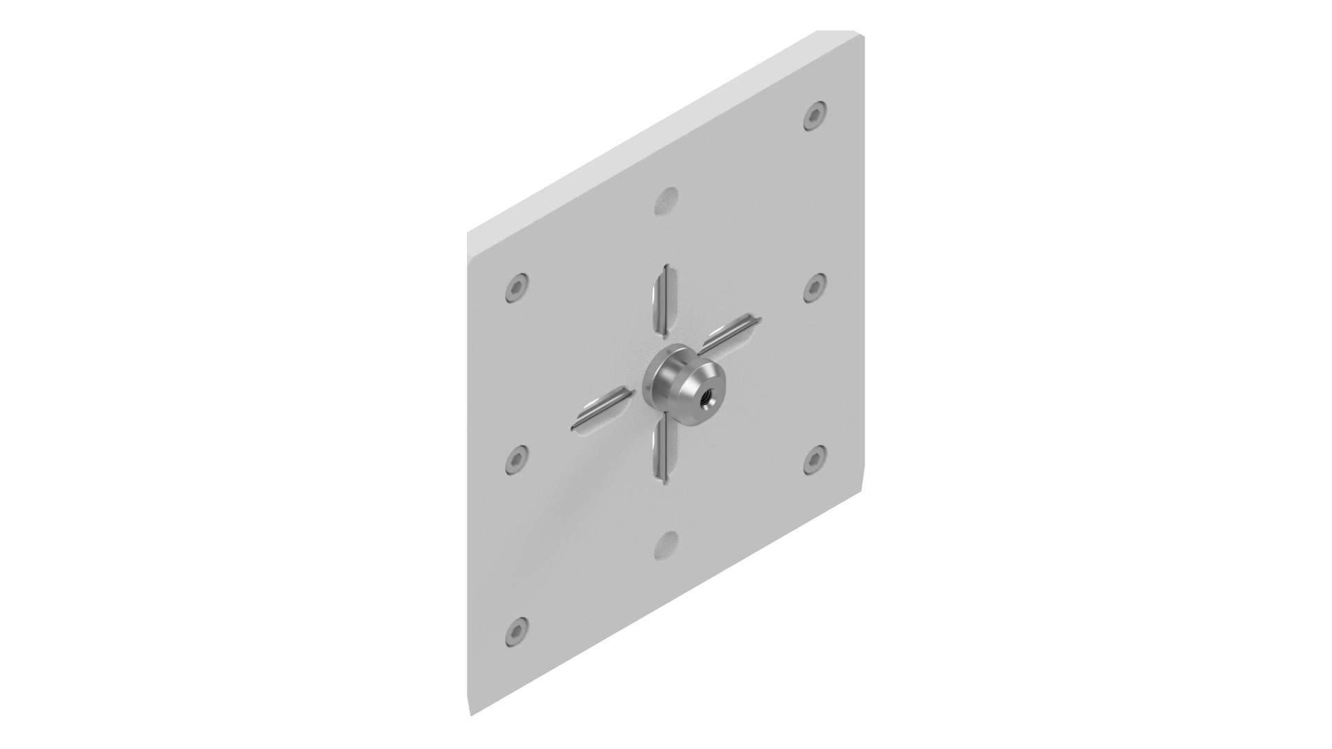 GPM 1 X BP EOAT Base Plate with Adapter recommended for profile: L-Profile; X-Profile, : with channel nuts and screws, Recommended max. handling weight: -, Size: 2, Hauptwerkstoff: Aluminium